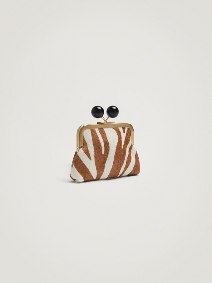Fur Coin Purse, Camel, hi-res