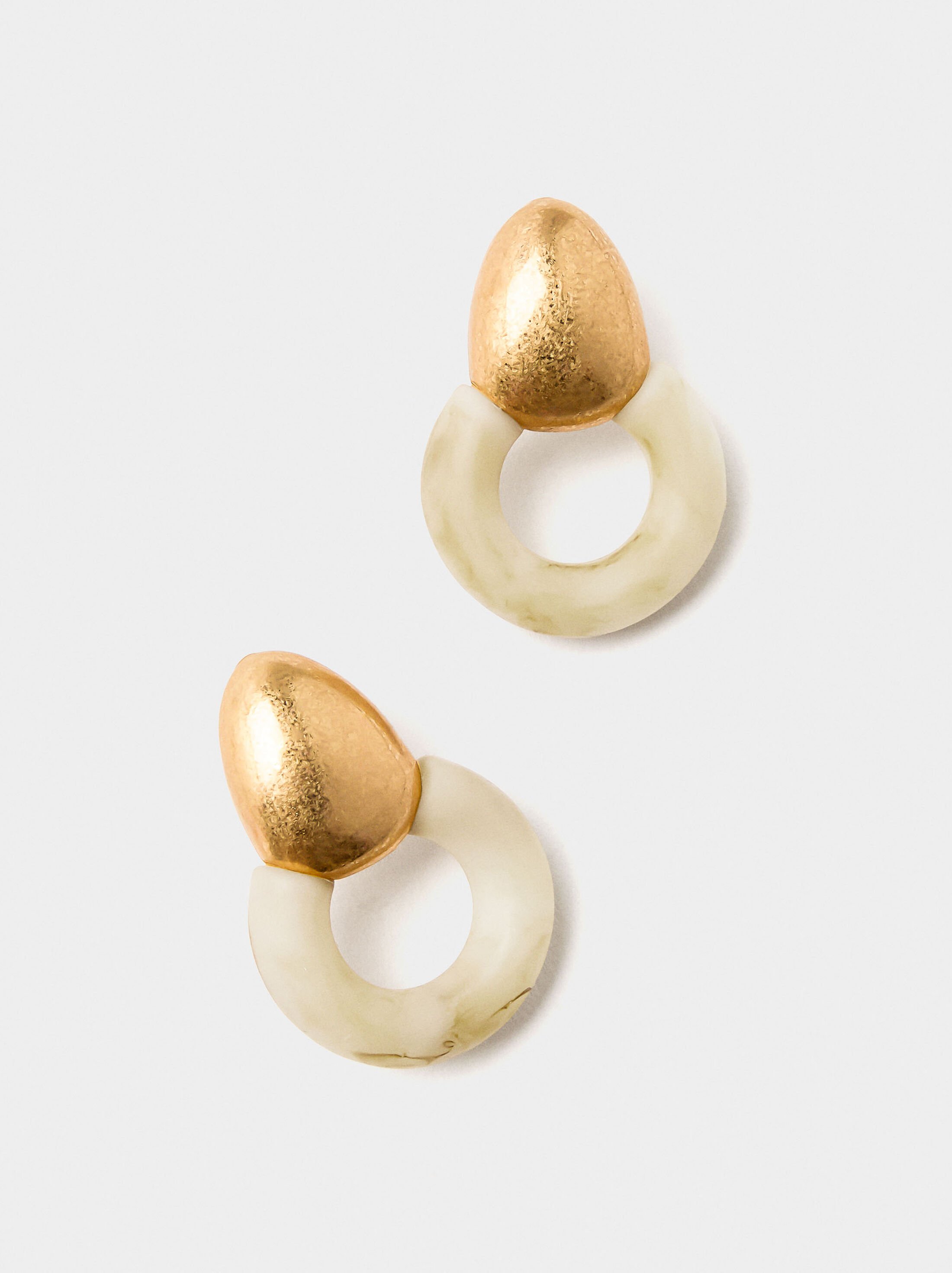 Earrings hoops with stone effect image number 1.0