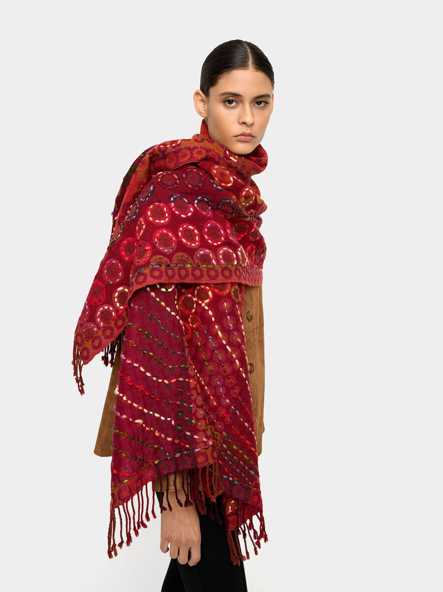 Printed wool scarf