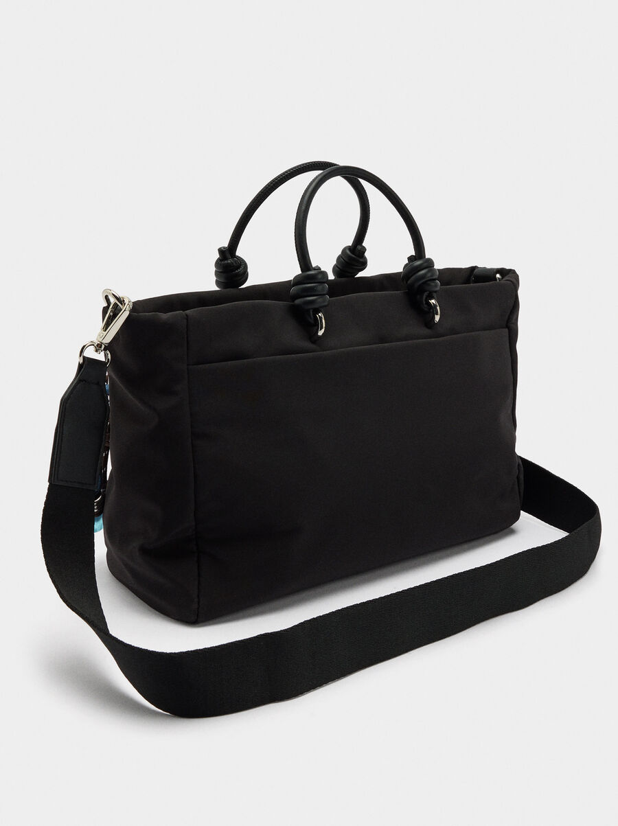 Bolso tote de nylon con colgante M