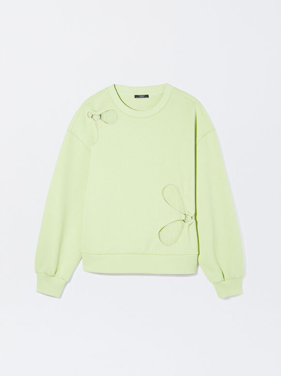 Sweatshirt Cut Out, Lime, hi-res