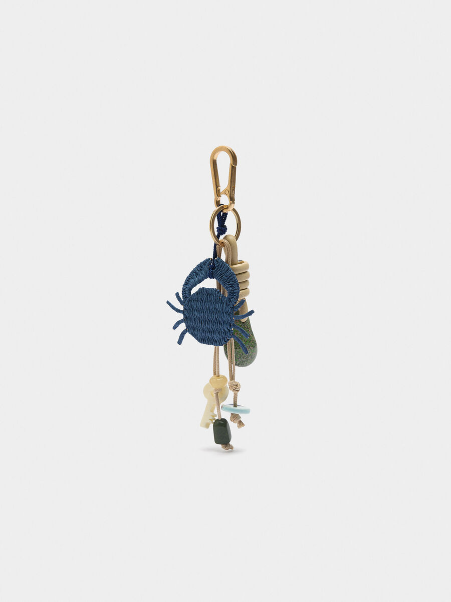 Keychain with crab charm