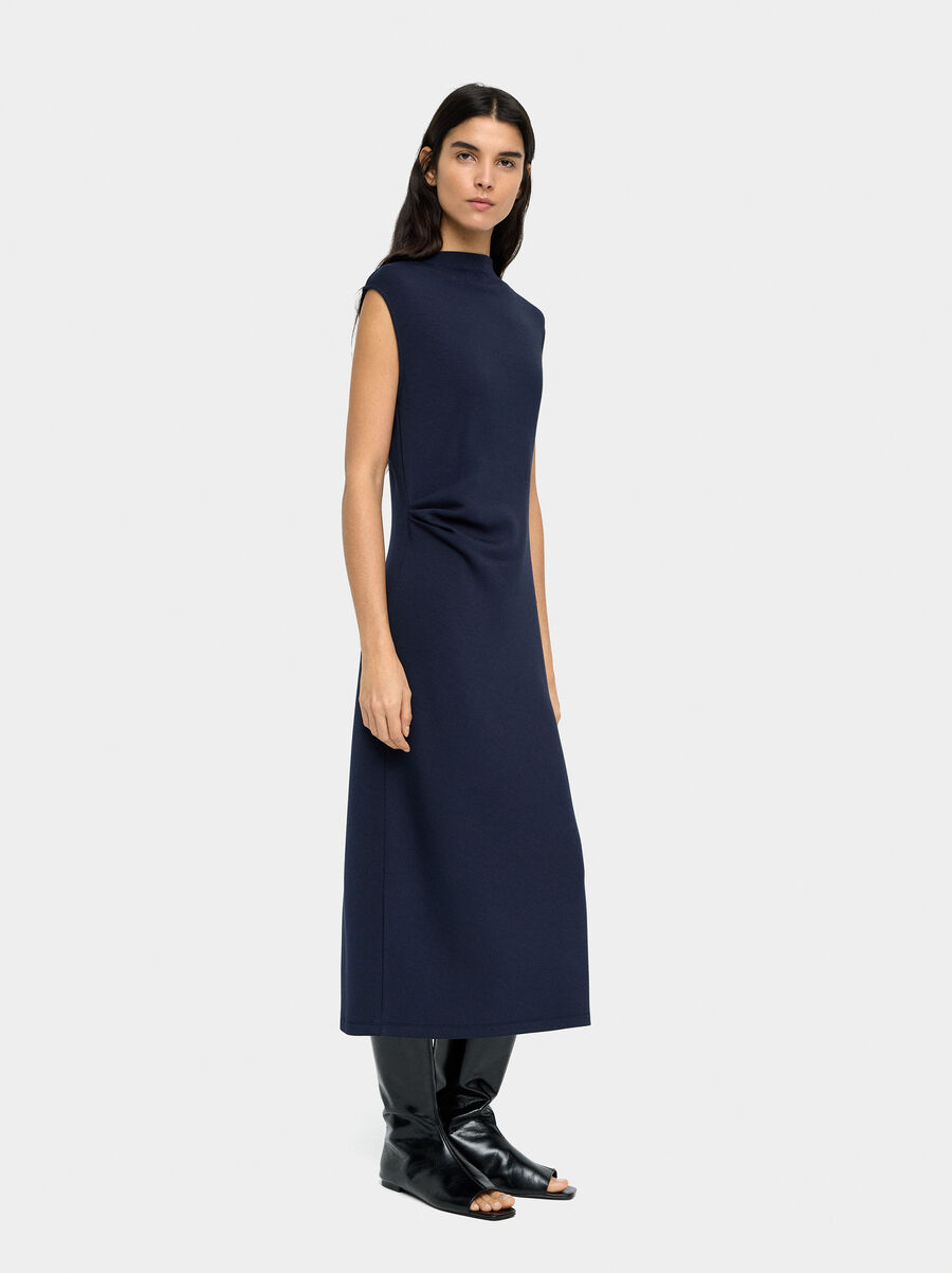 Midi dress with draped