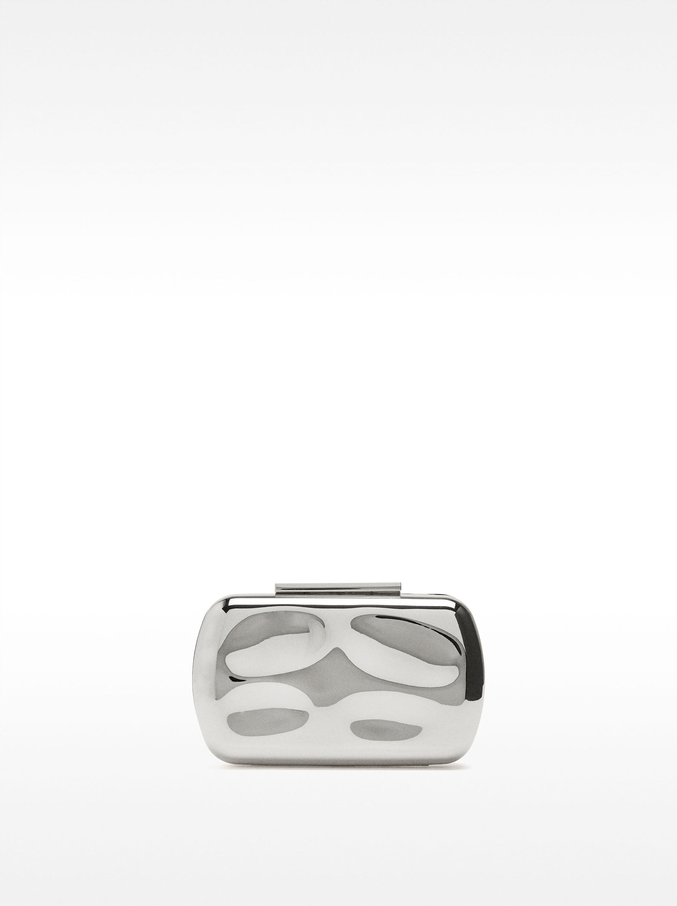 Metallic clutch with embossed detail image number 0.0