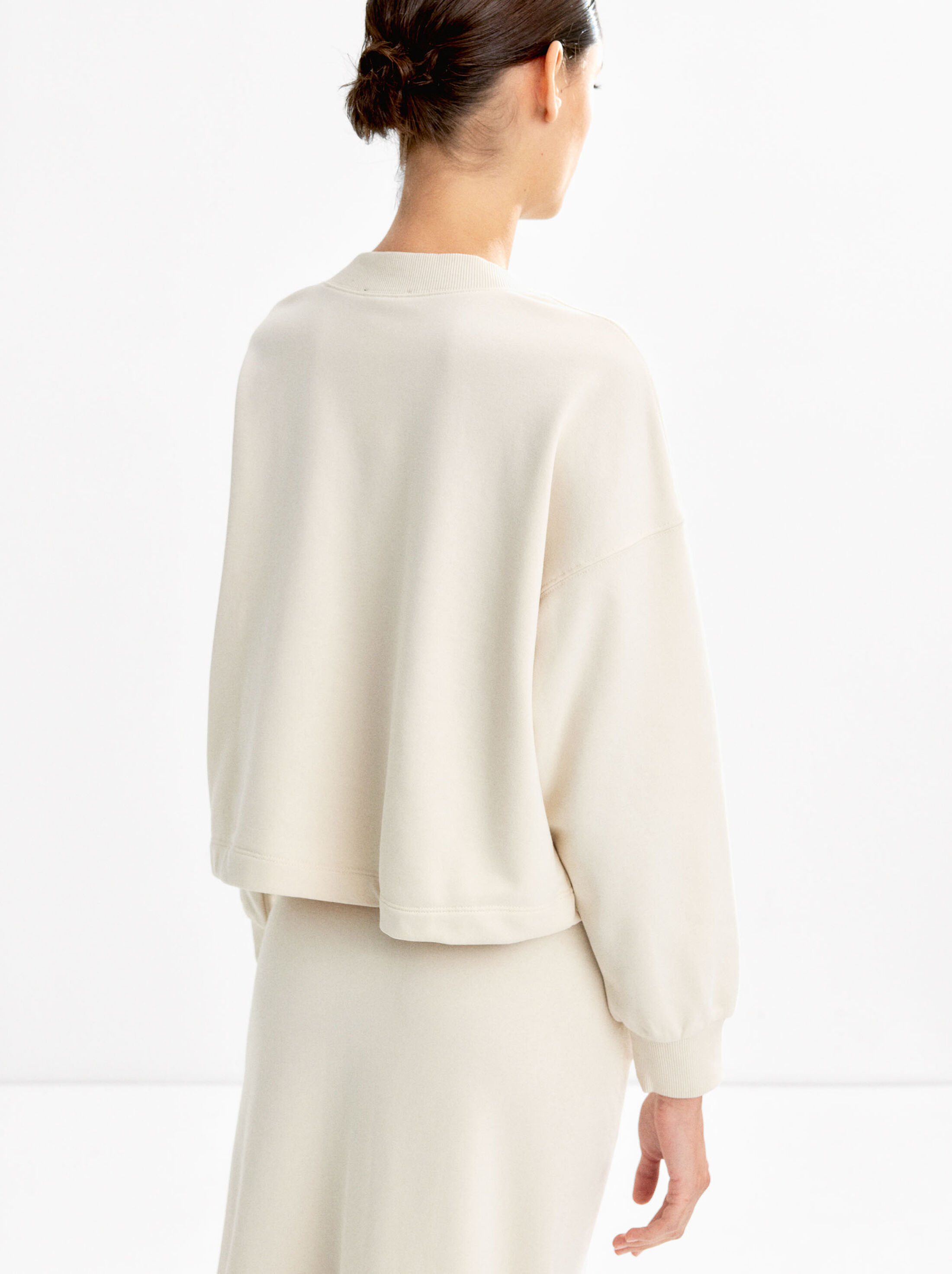 Ribbed detail sweatshirt image number 2.0
