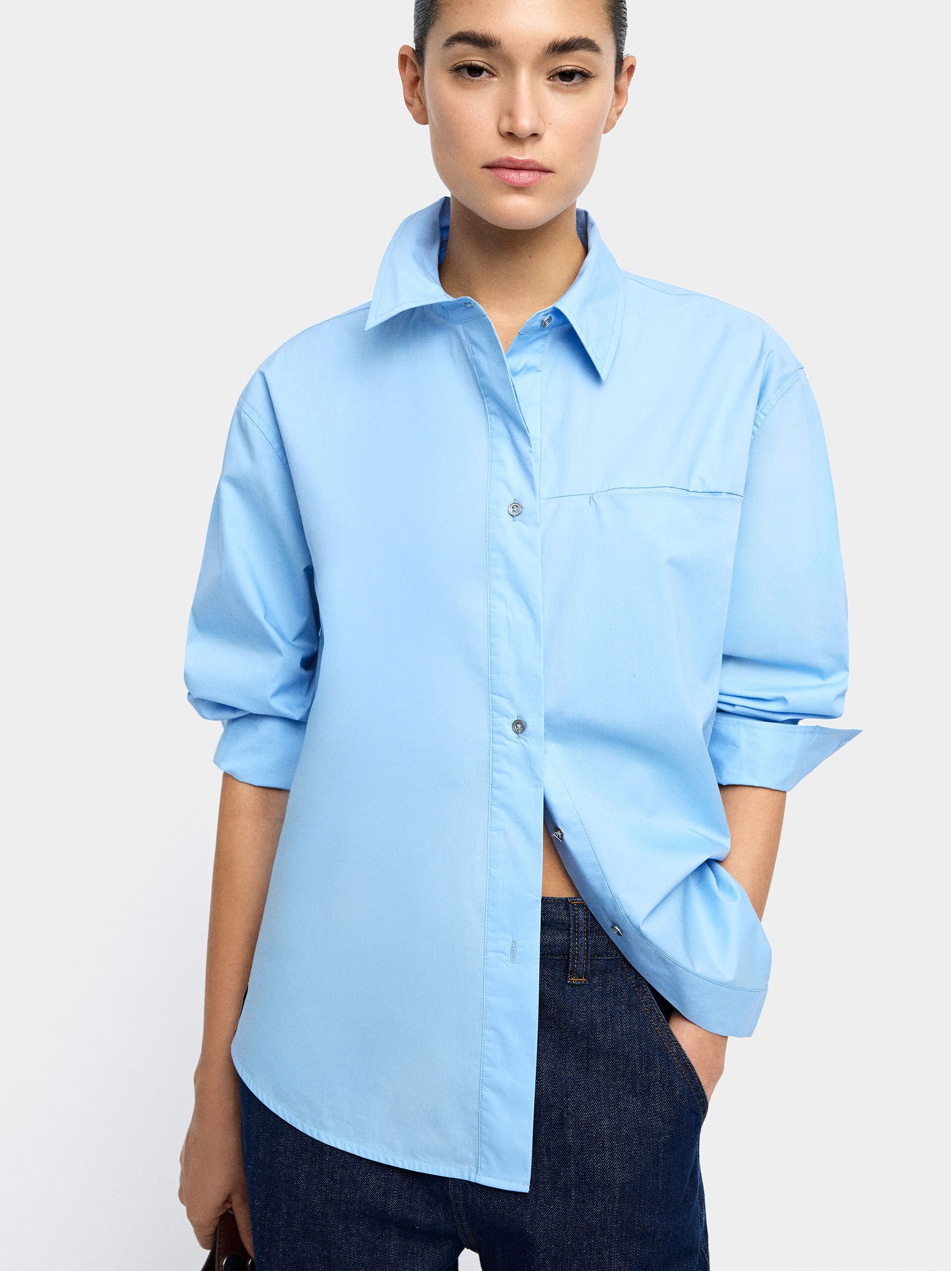 Long-sleeve shirt with 100% cotton image number 1.0