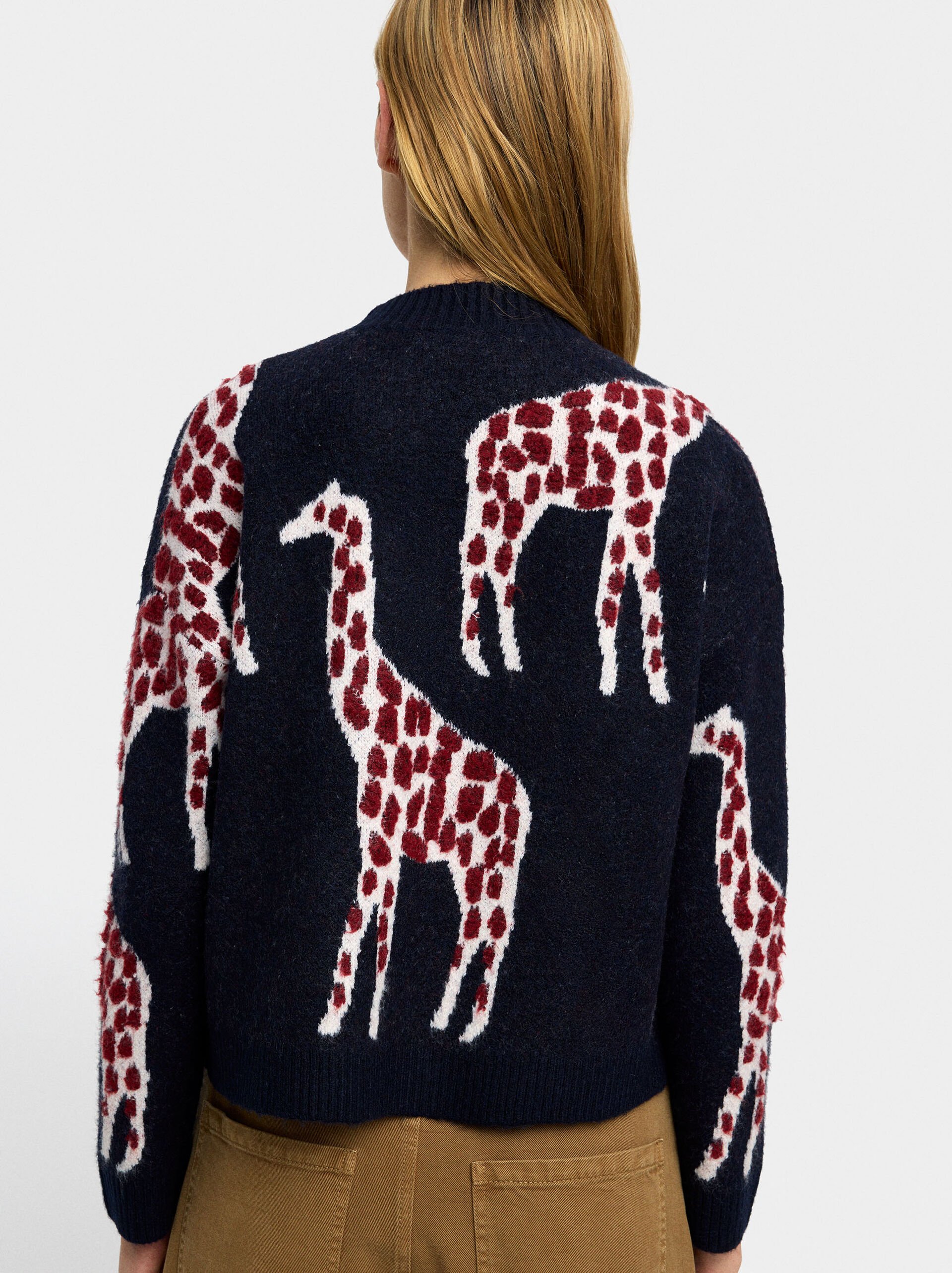 Jacquard knit sweater image number 3.0