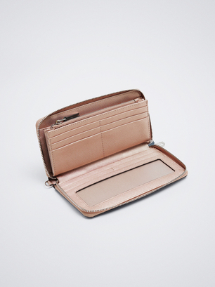 Wallet With Hand Strap, Rose Gold, hi-res