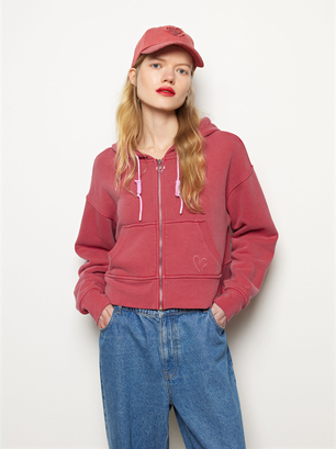 Online Exclusive - Cotton Sweatshirt, Red, hi-res