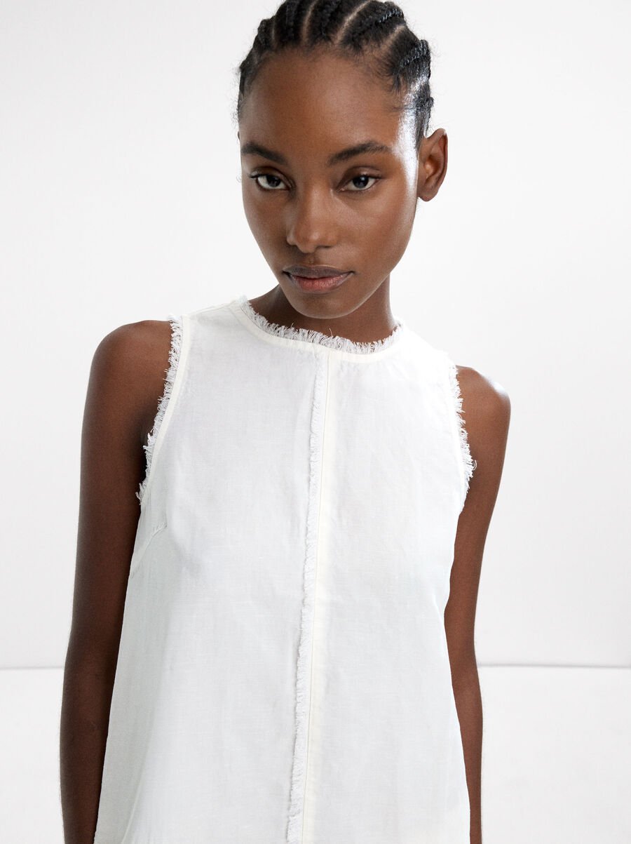 Top with a blend of linen and lyocell