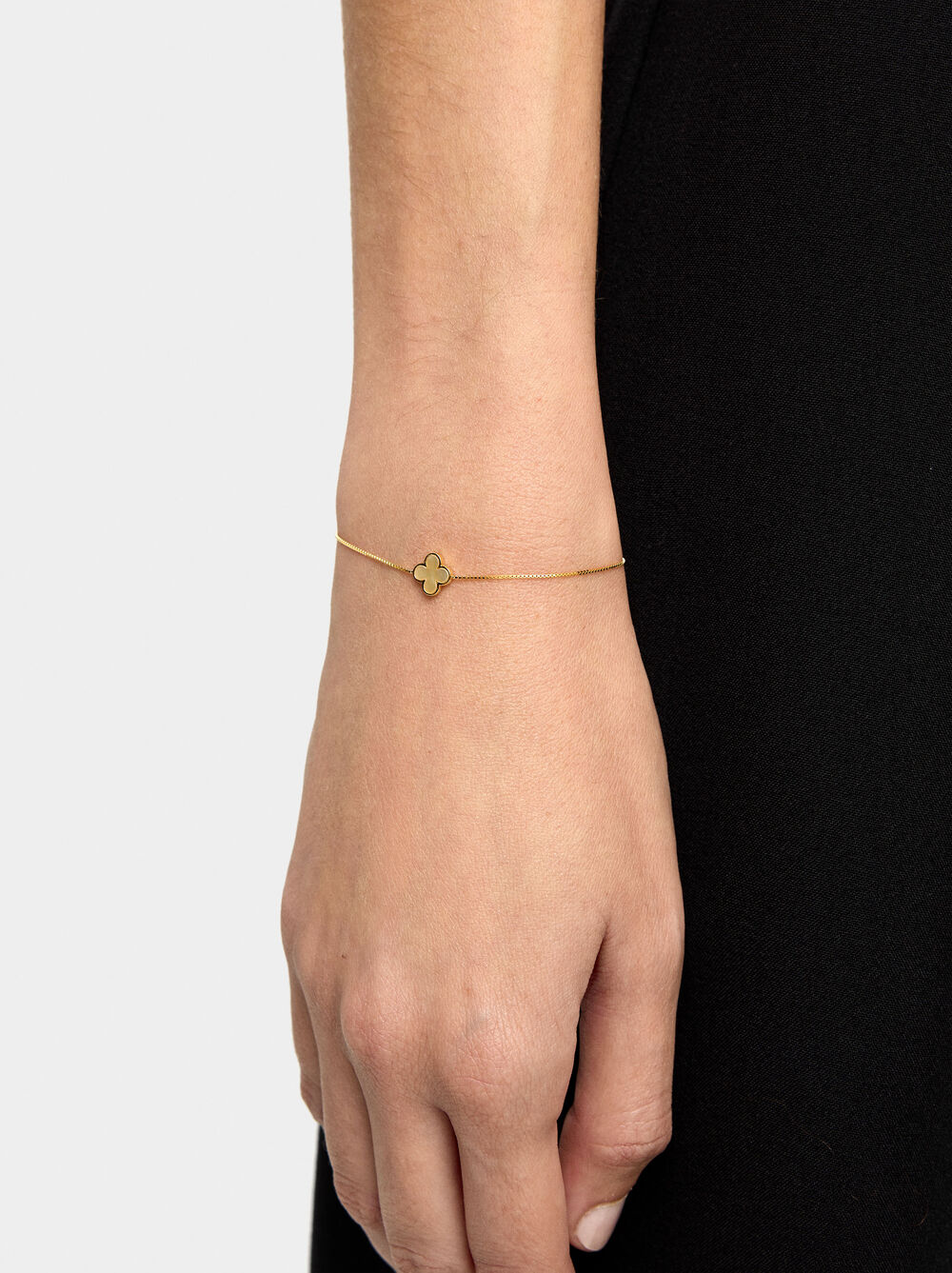 Bracelet with clover pendant - 925 sterling silver