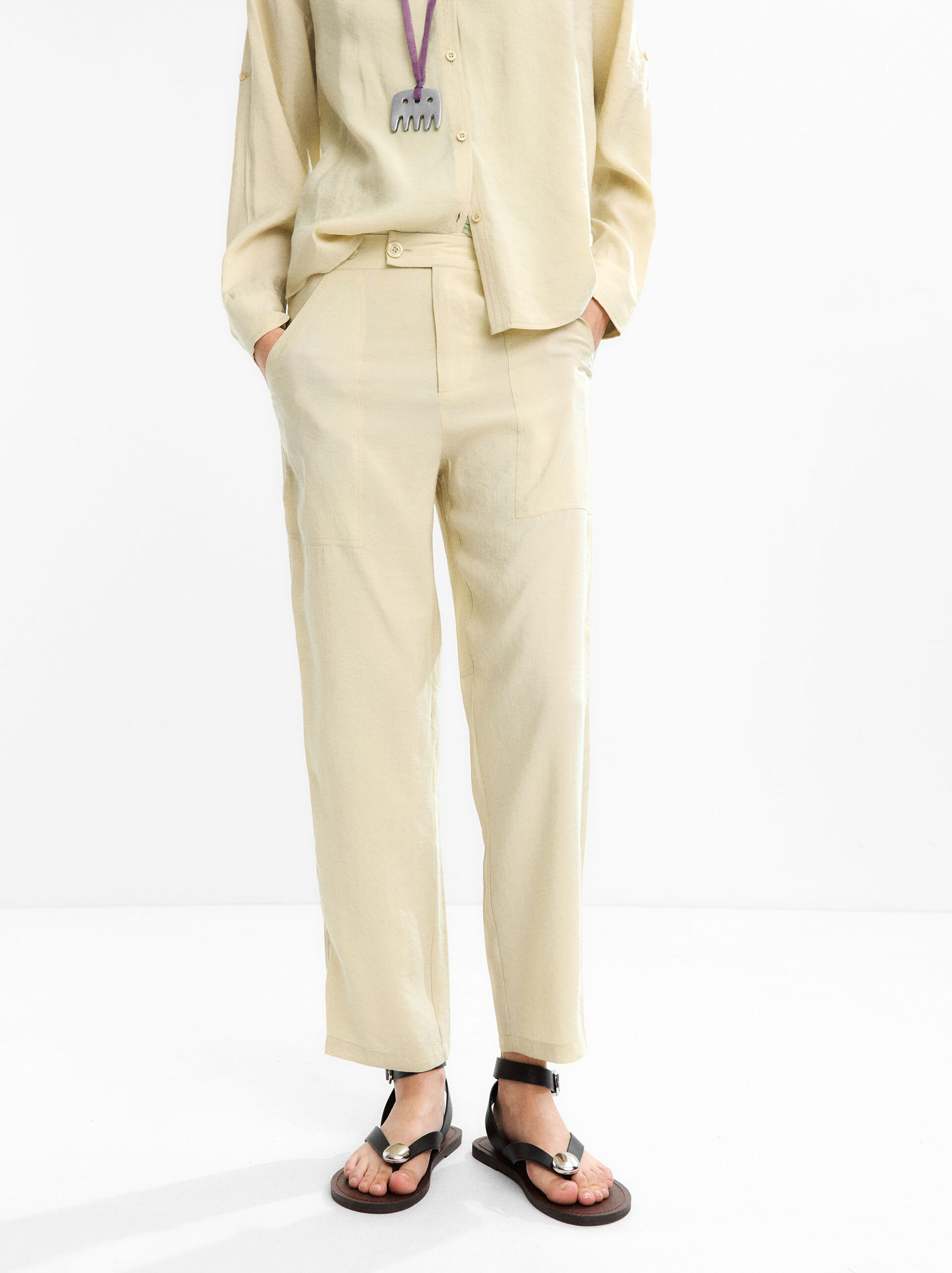 Cargo trousers with marked stitching image number 2.0