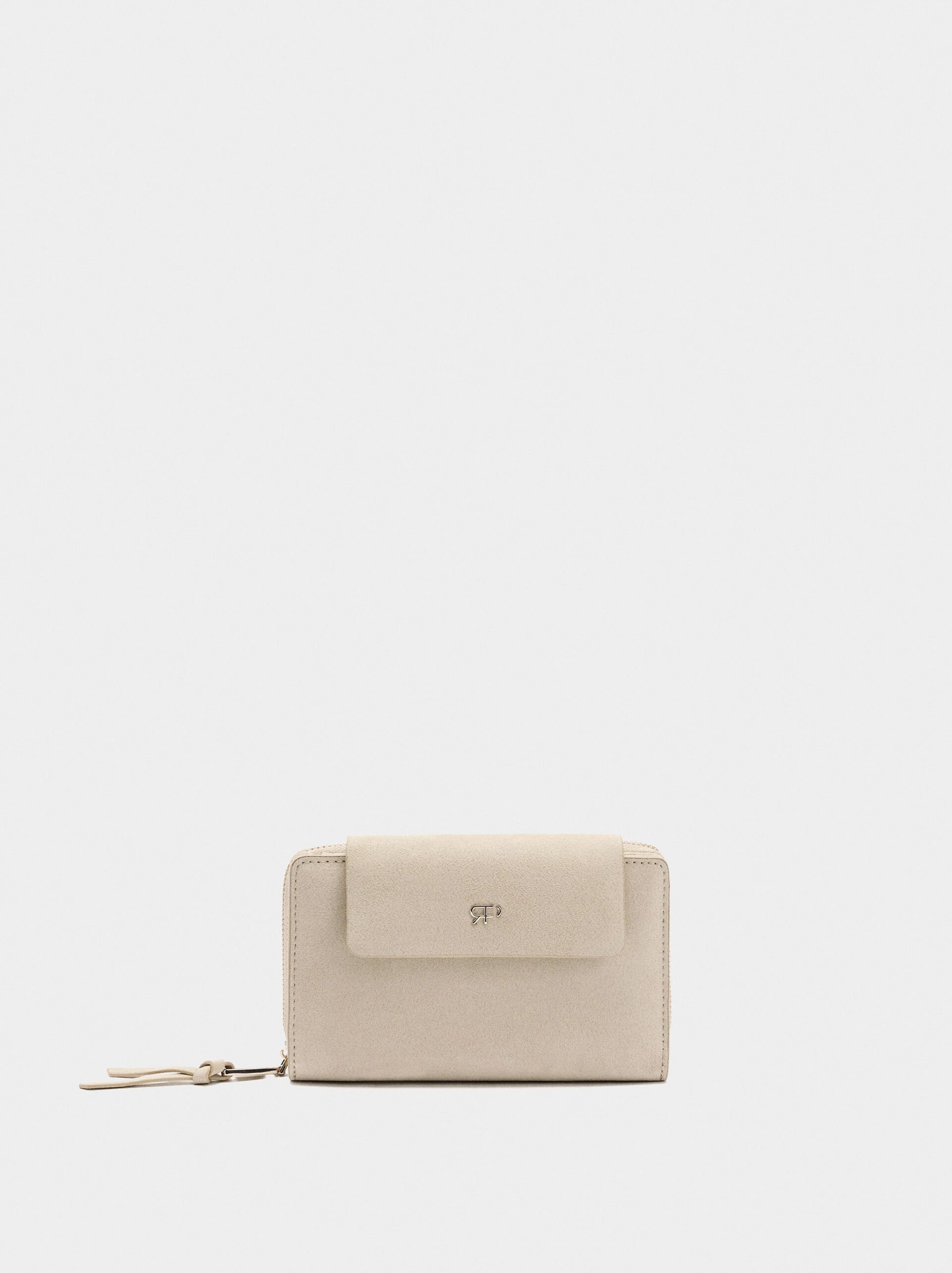 Wallet with suede effect image number 0.0