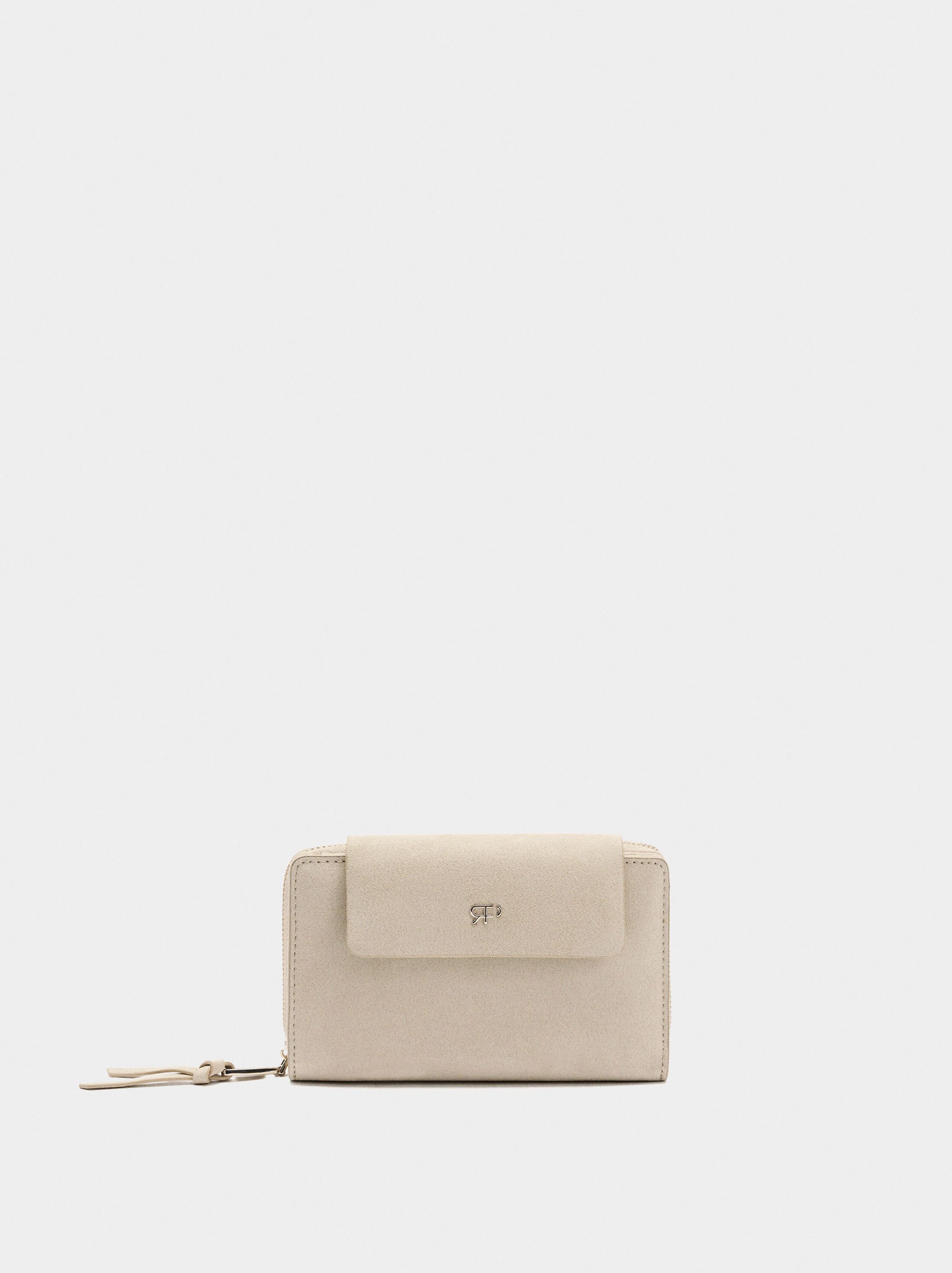 Wallet with suede effect image number 0.0
