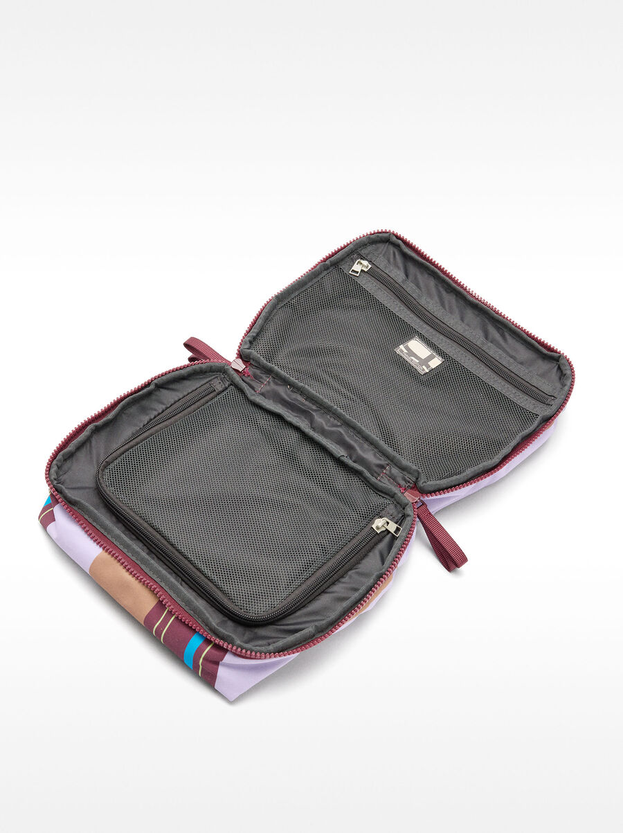 Beauty case in nylon a righe