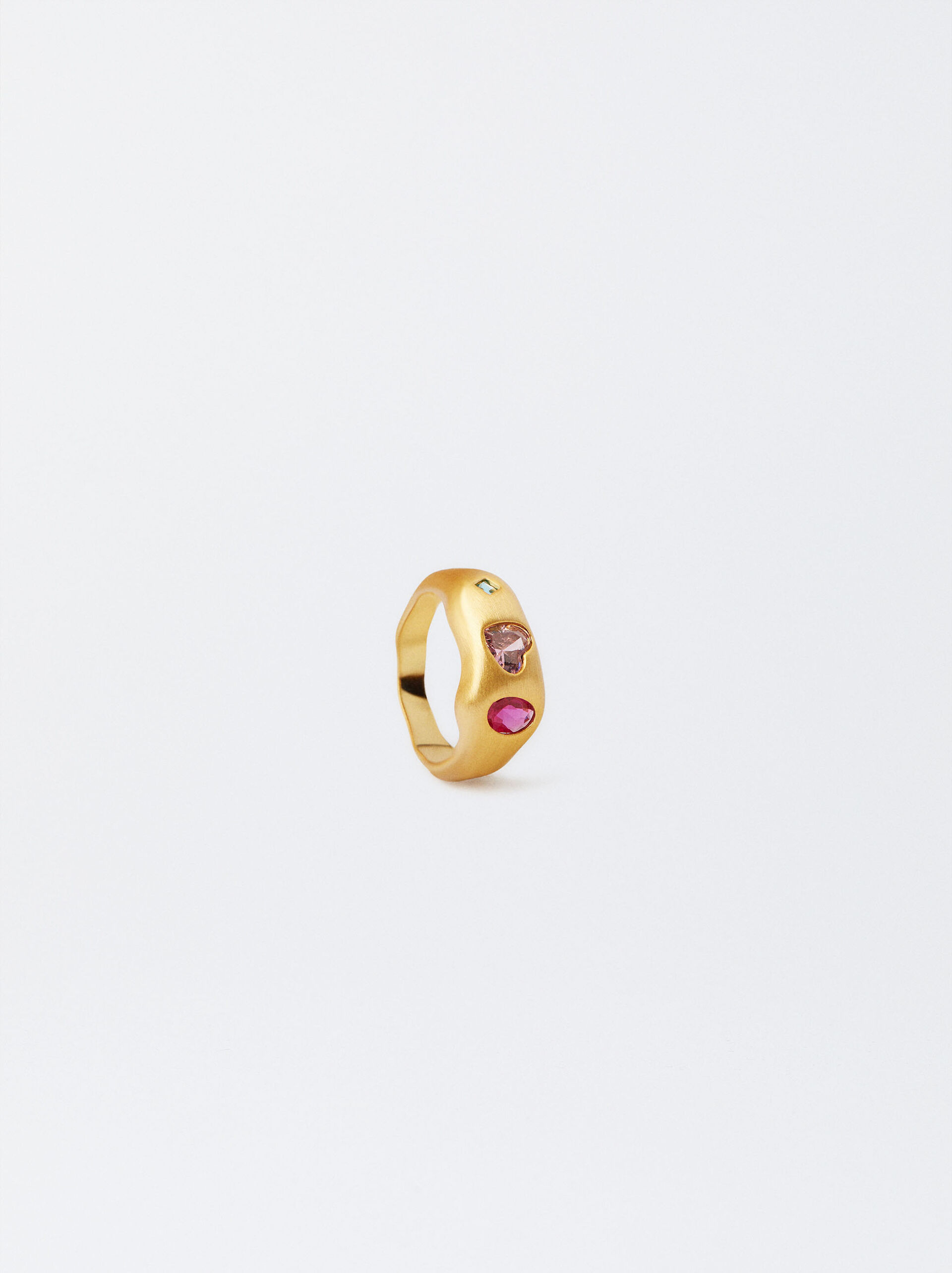 Gold-Plated Zirconia Ring 18k image number 2.0