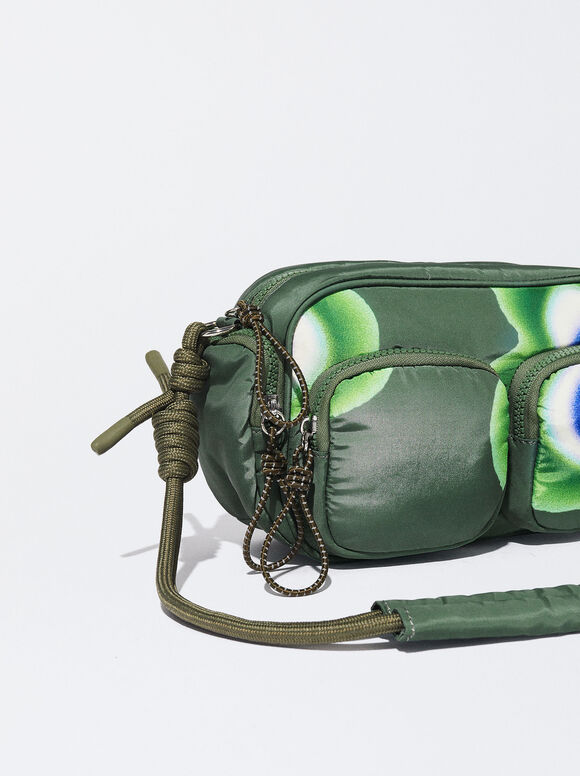 Sac À Bandoulière En Nylon À Imprimé, Multicolore, hi-res
