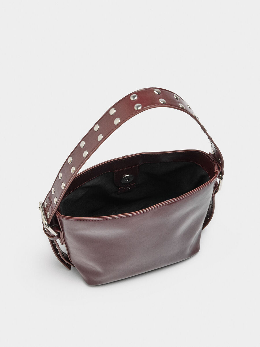 Bucket bag with studs