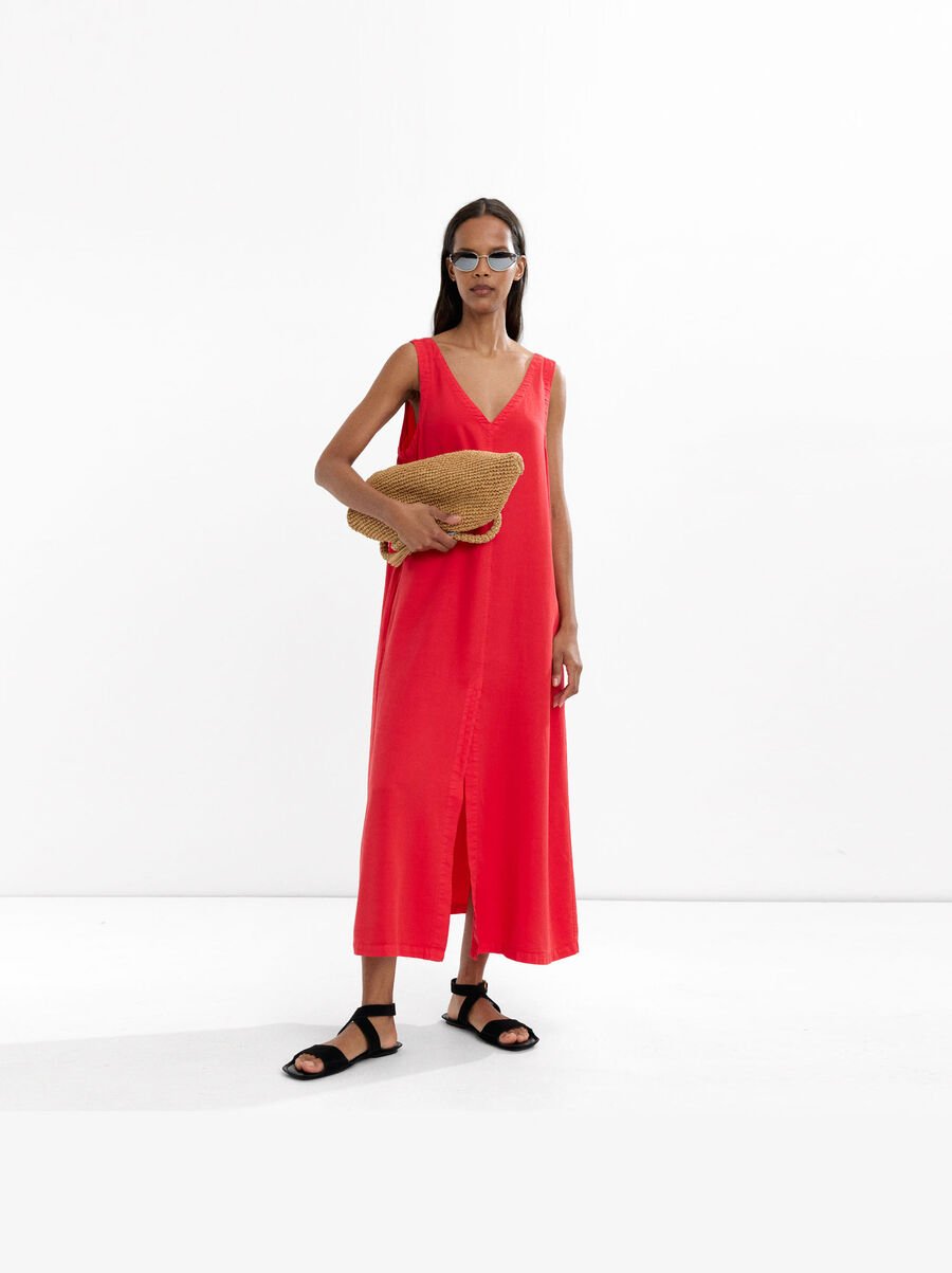 Robe midi 100 % lyocell