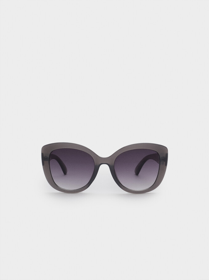 Sunglasses With Resin Frame, Grey, hi-res