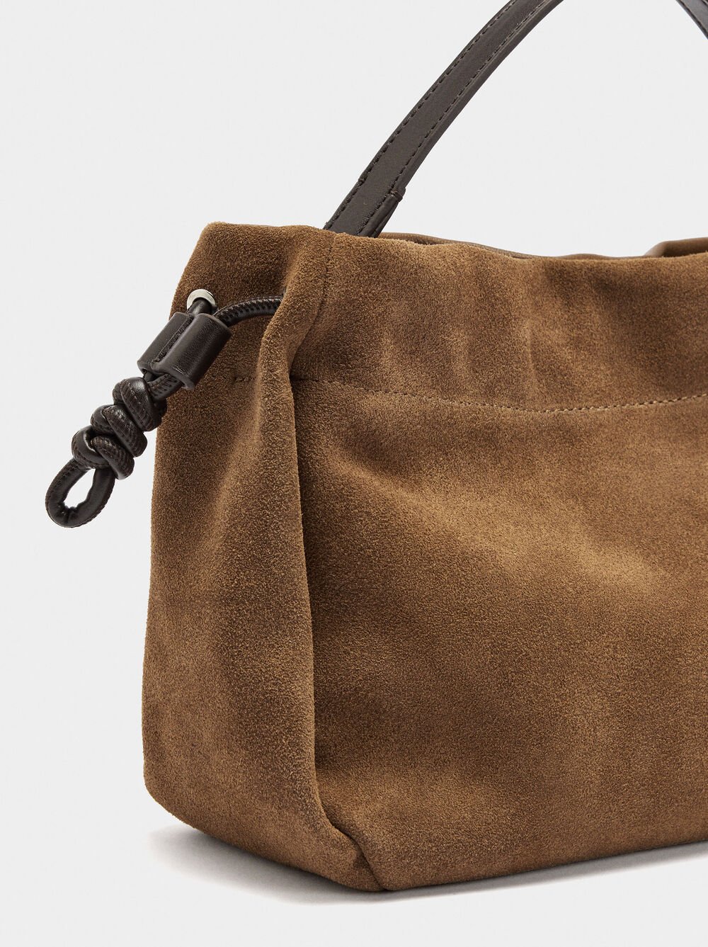 Sac à main avec cuir suédé
