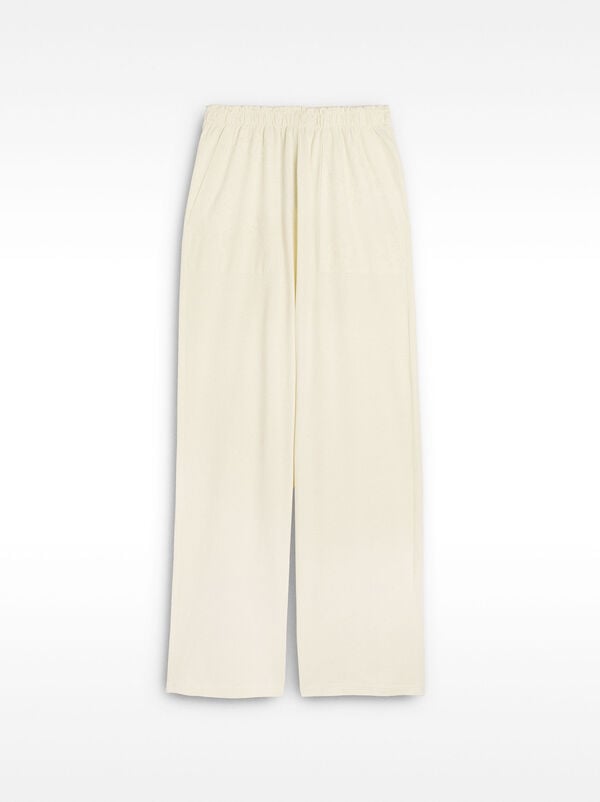 100% cotton trousers with embroidery