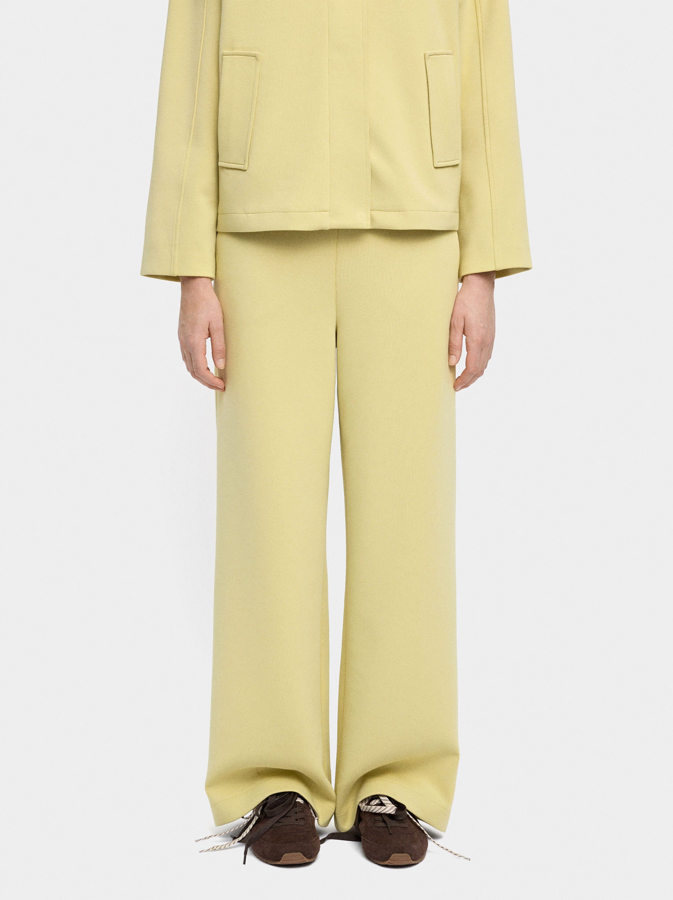 Elastic waist pants with pockets image number 1.0