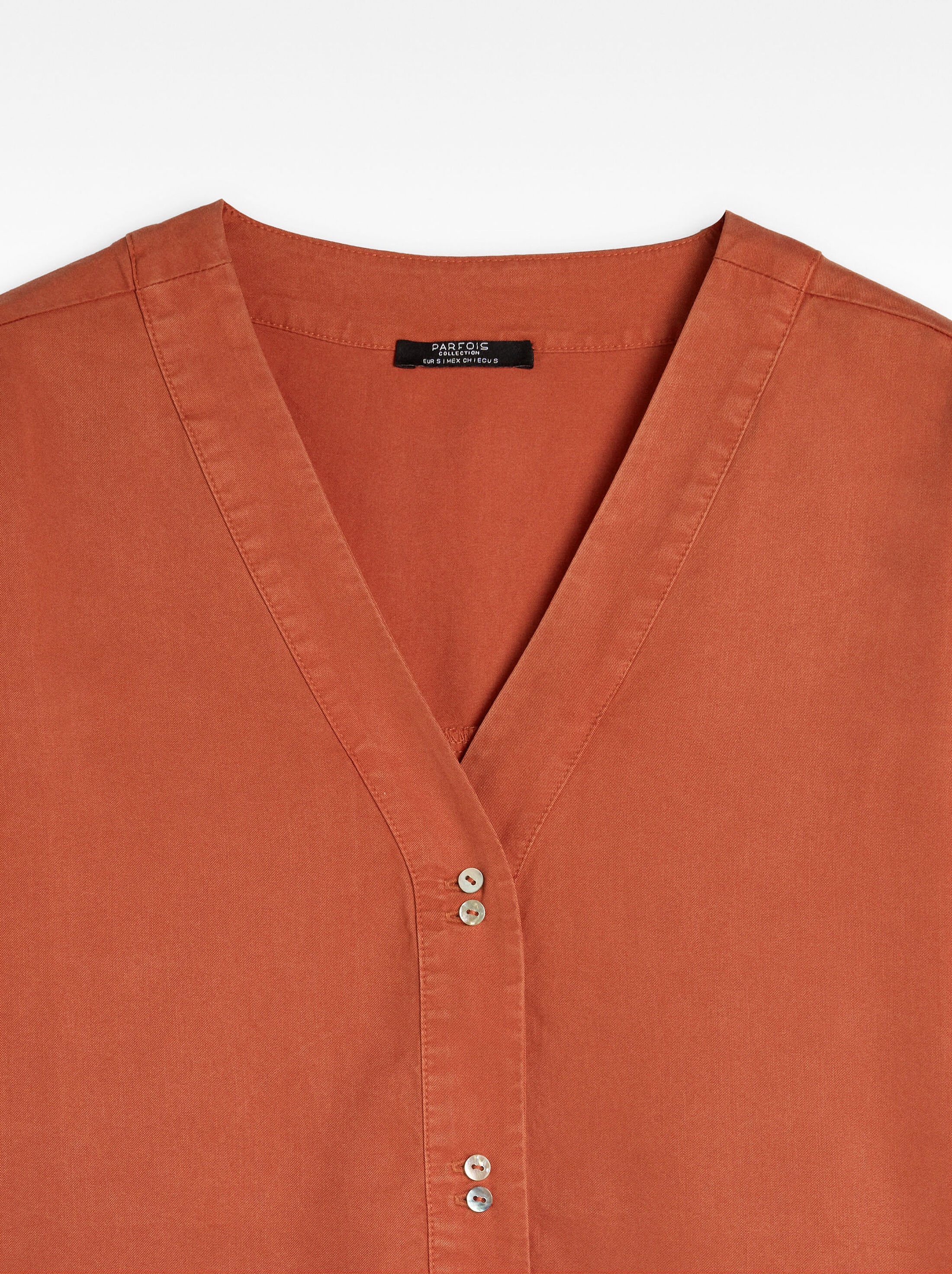 Short-sleeved shirt with 100% lyocell image number 5.0