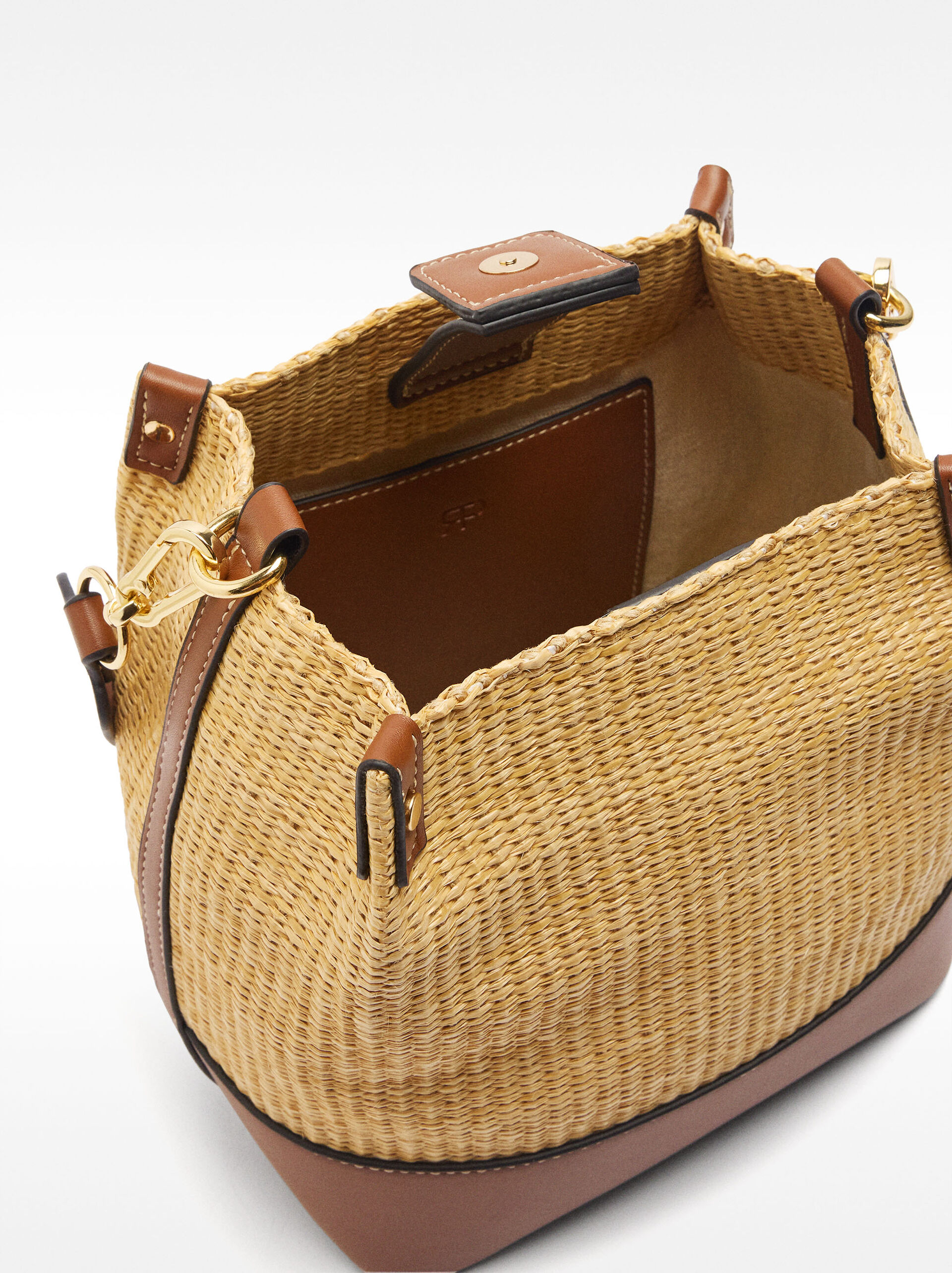Beuteltasche mit Stroheffekt image number 4.0