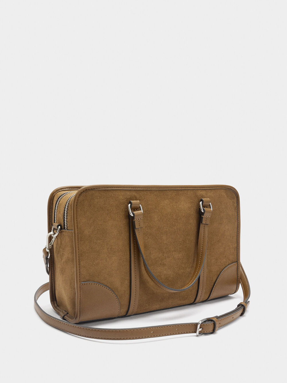 Tote bag with leather effect and shoulder strap