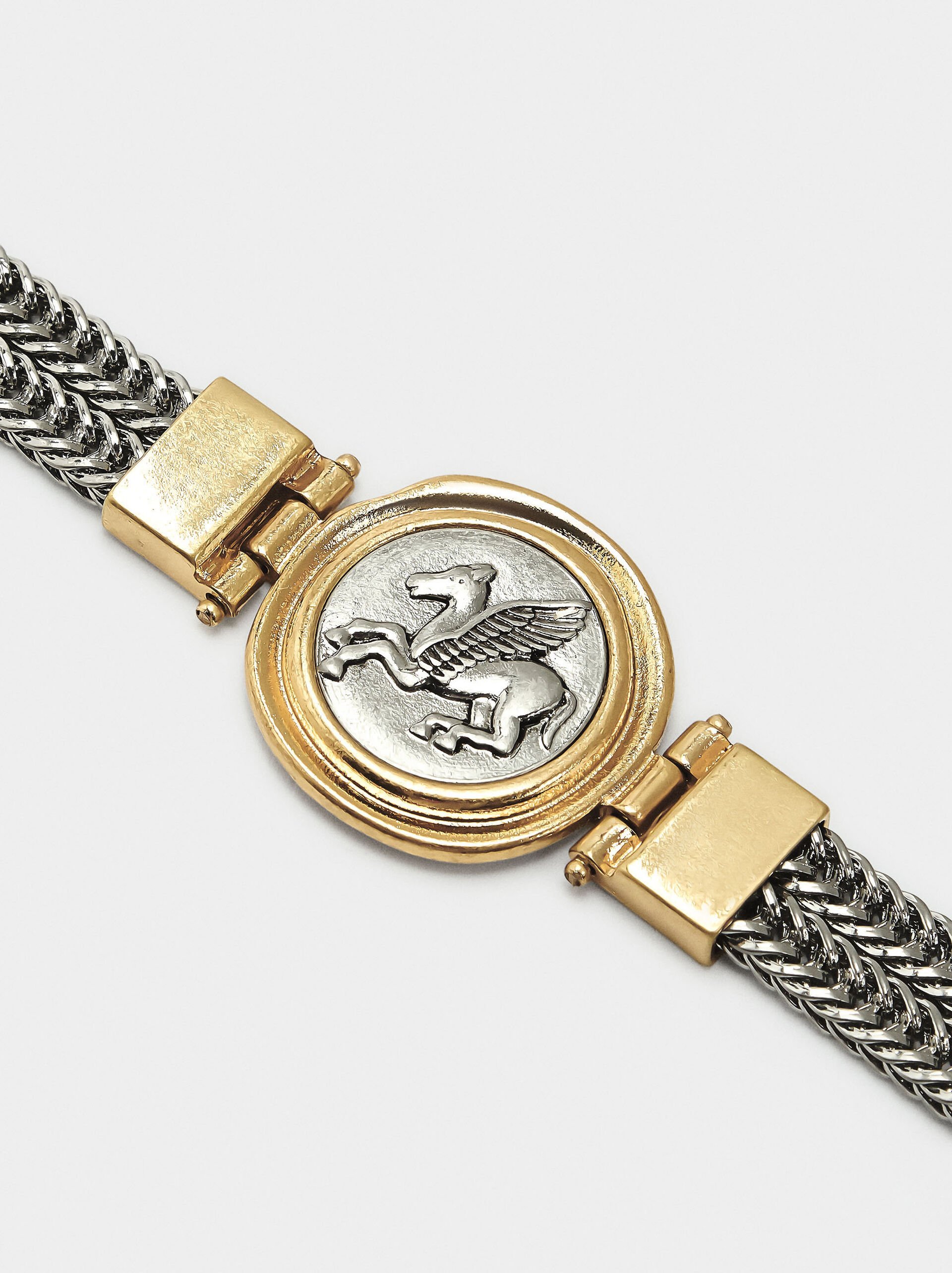 Bicolor bracelet with coin image number 2.0