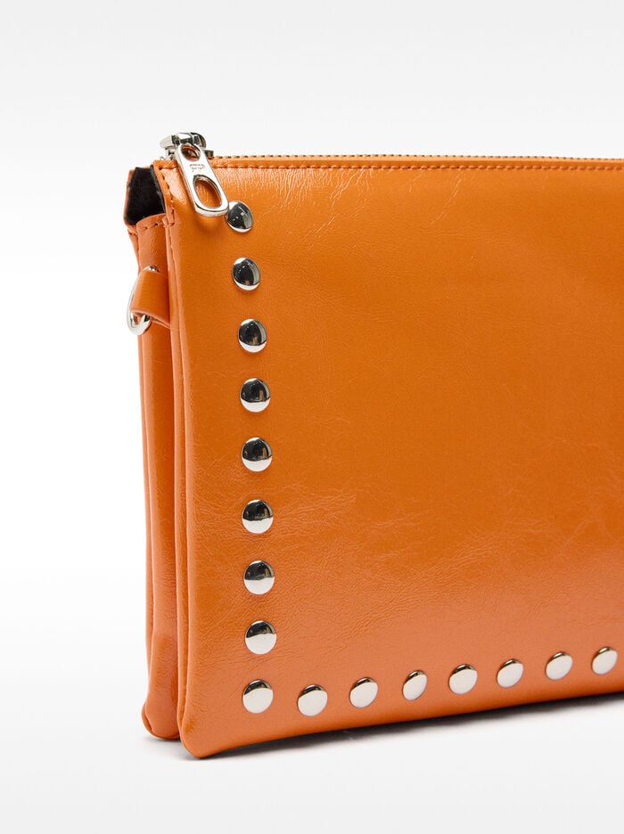 Double crossbody bag with studs