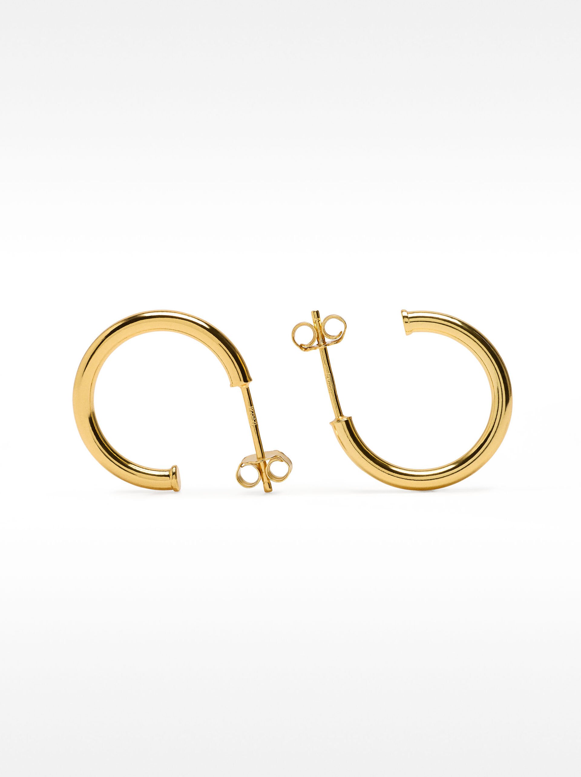 Smooth hoop earrings - 925 sterling silver image number 3.0