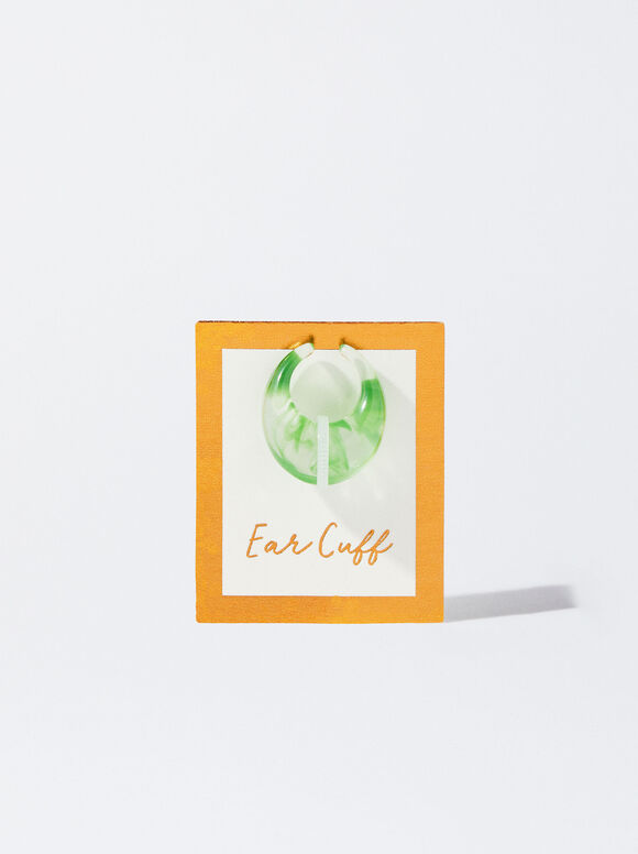 Exclusivo Online - Ear Cuff De Resina, Verde, hi-res