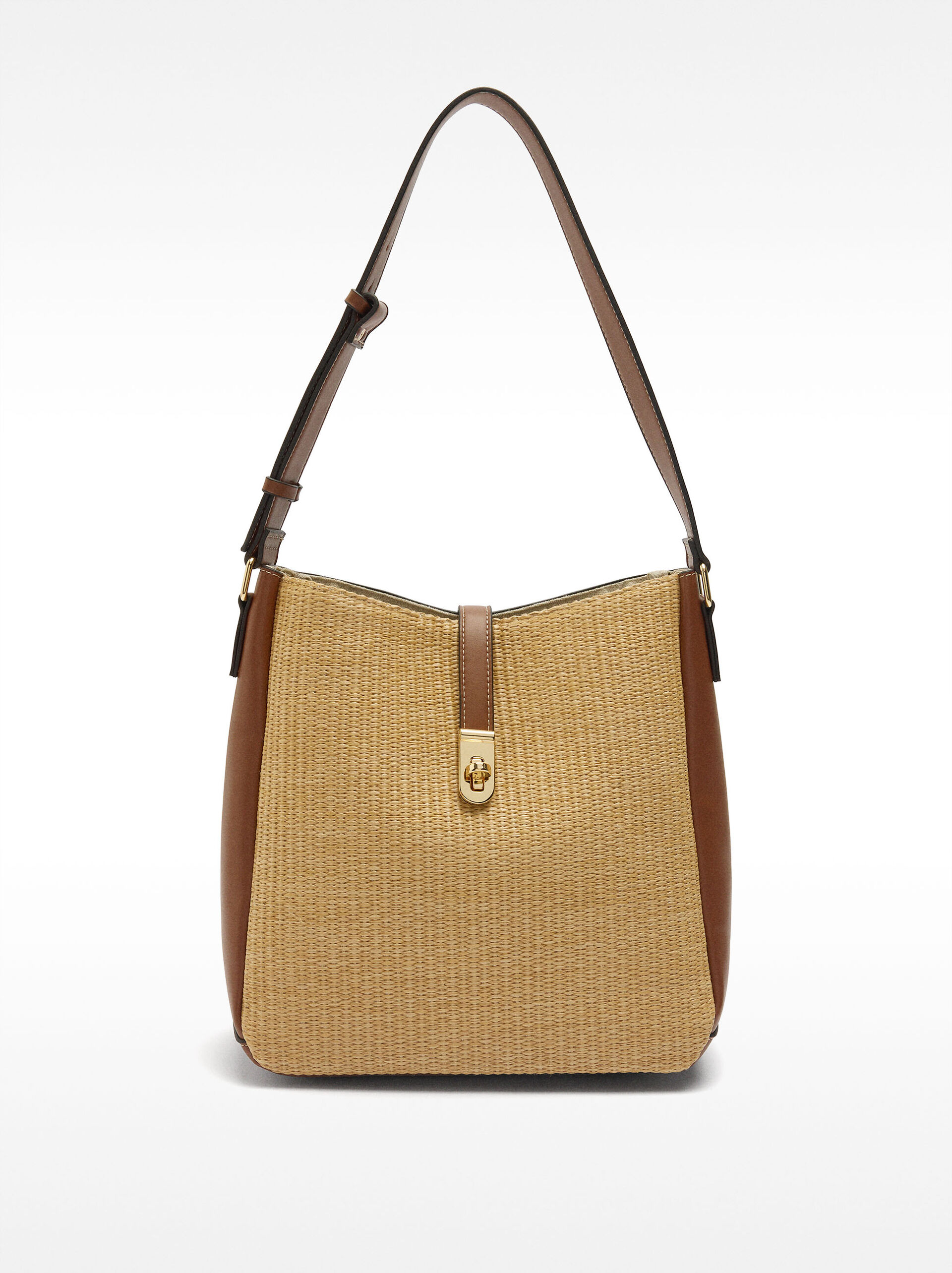 Schultertasche mit Stroheffekt image number 0.0