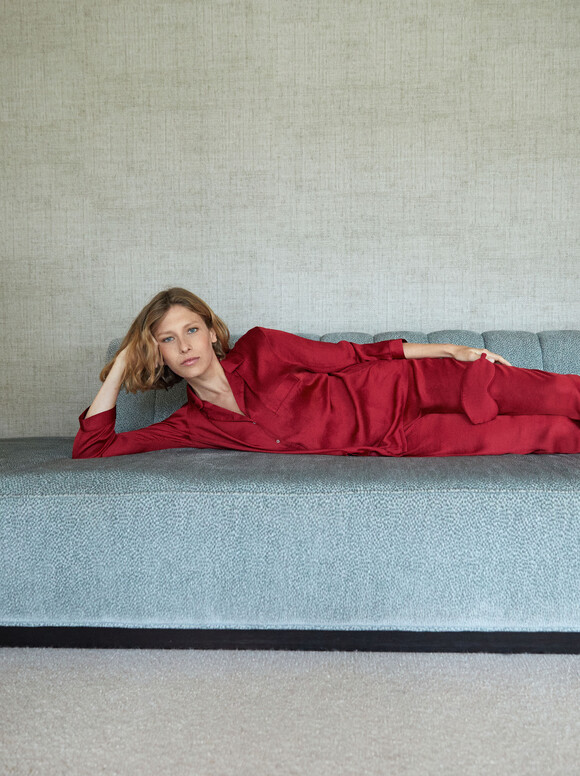 Conjunto Pijama Personalizable Con Antifaz, Rojo, hi-res