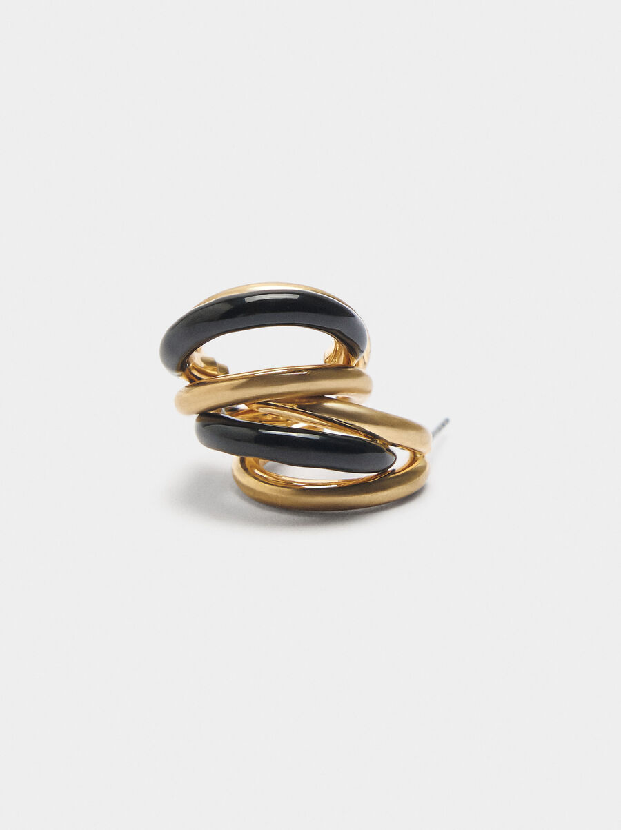 Hoop earrings with enamel