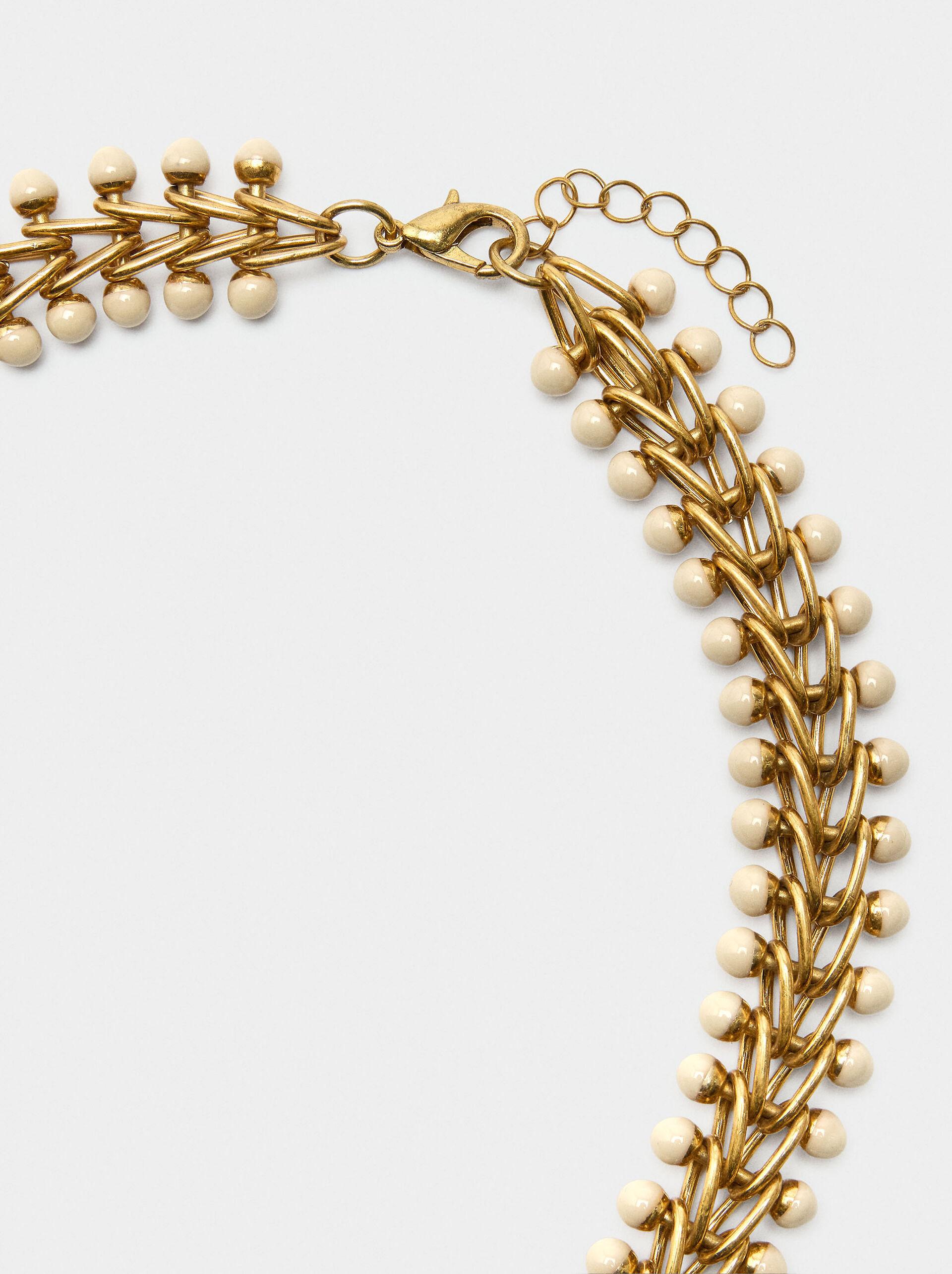 Necklace of intertwined links spheres with enamel image number 3.0