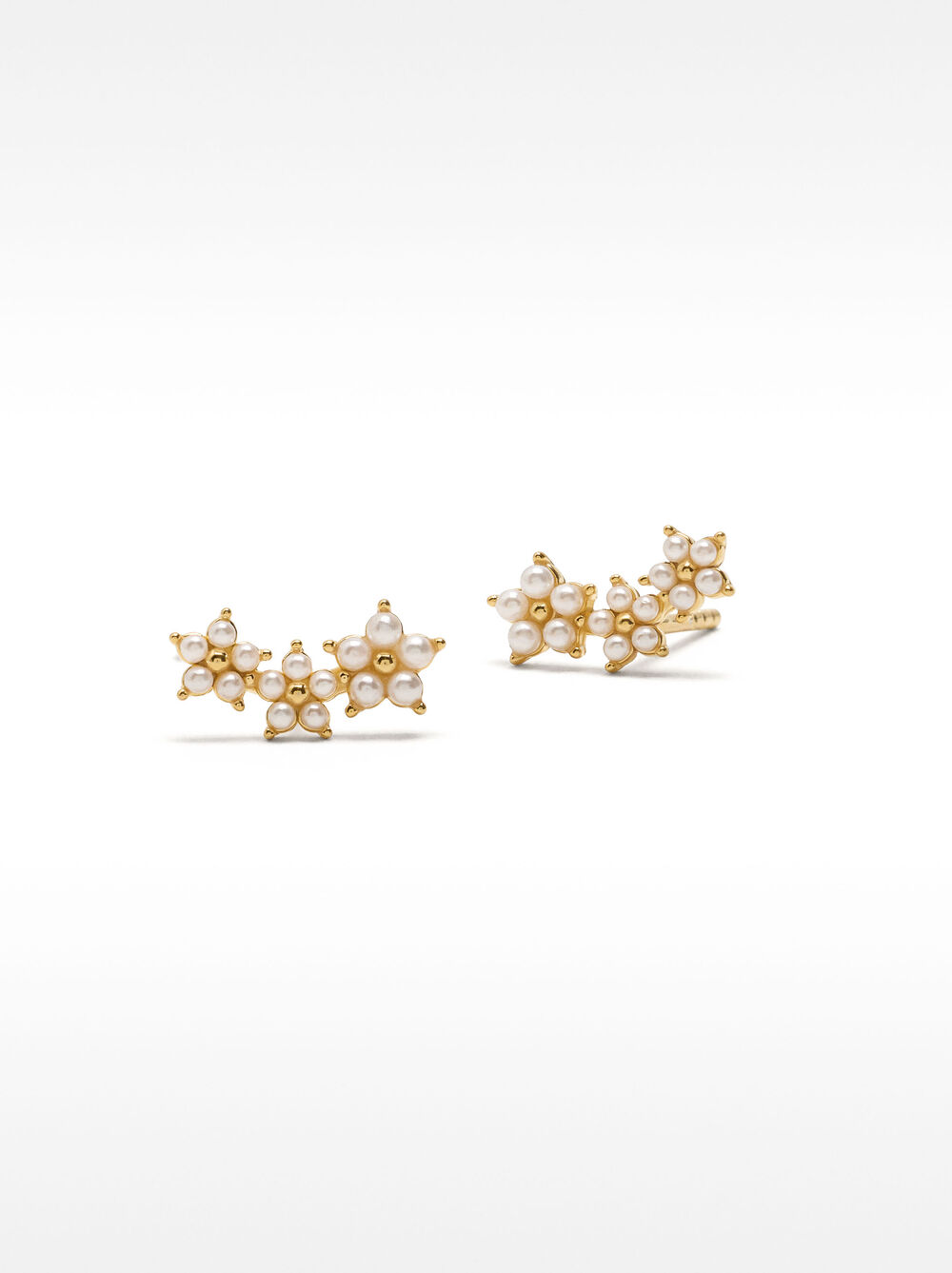 Earrings with zircons - 925 sterling silver
