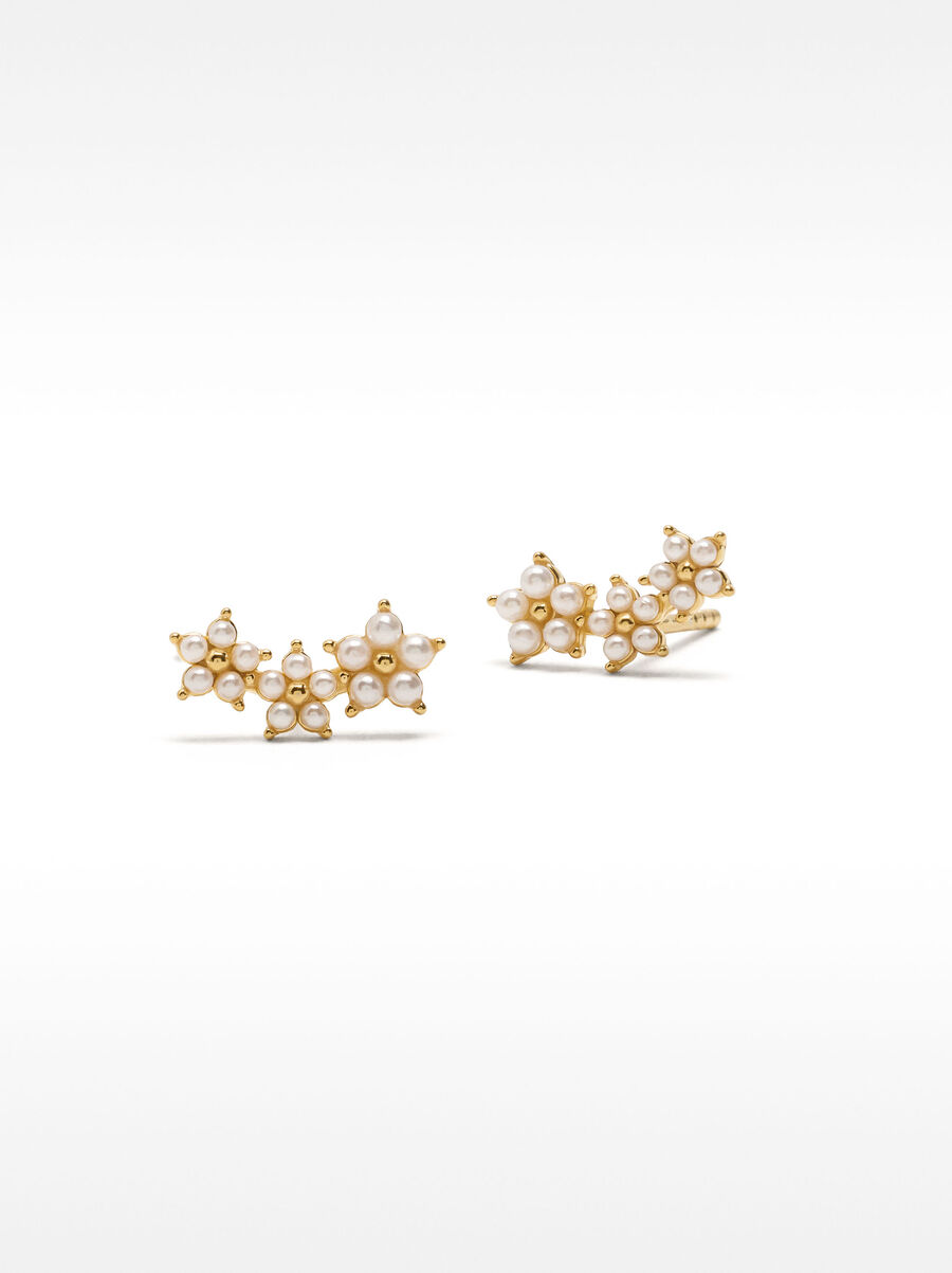 Earrings with zircons - 925 sterling silver