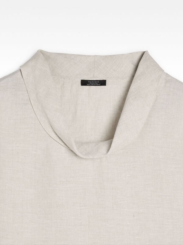 Midi dress with 100% linen