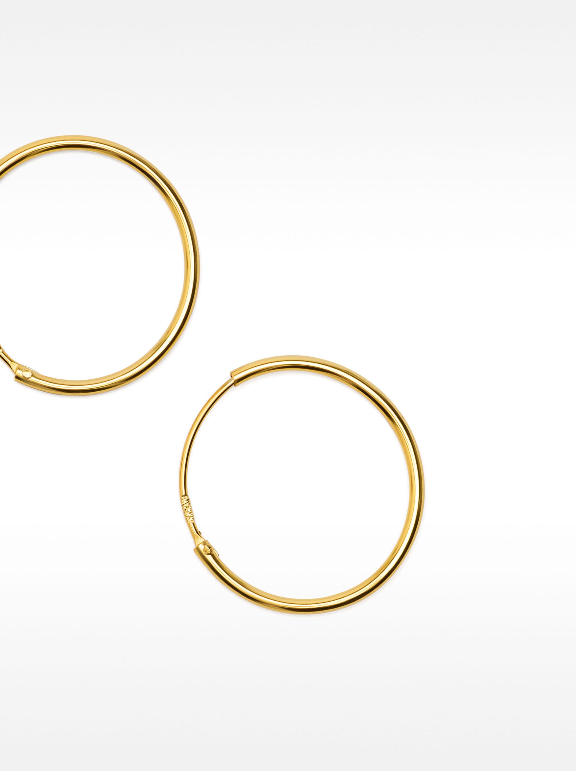 Short 925 silver hoop earrings image number 2.0