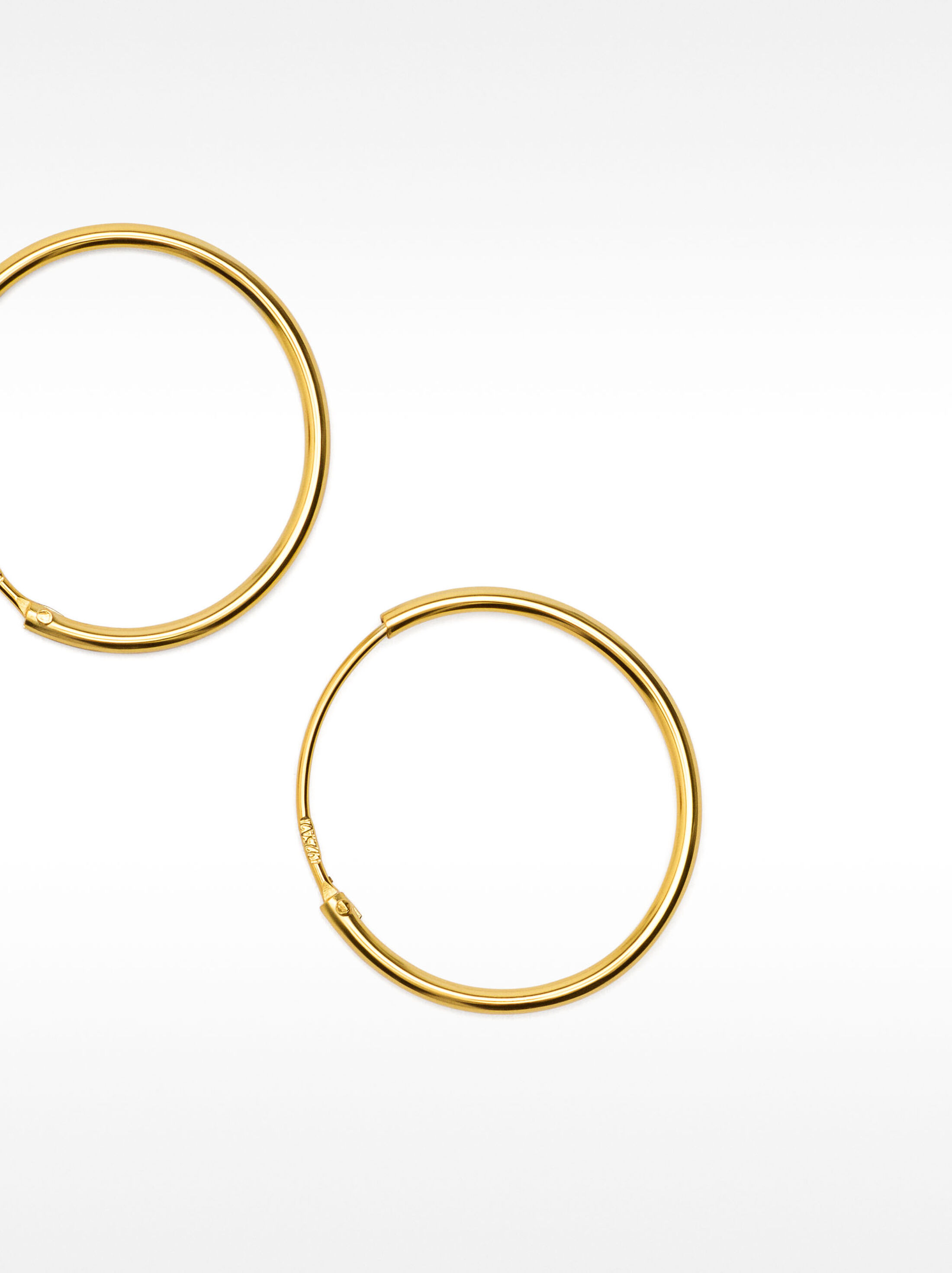 Short 925 silver hoop earrings image number 2.0