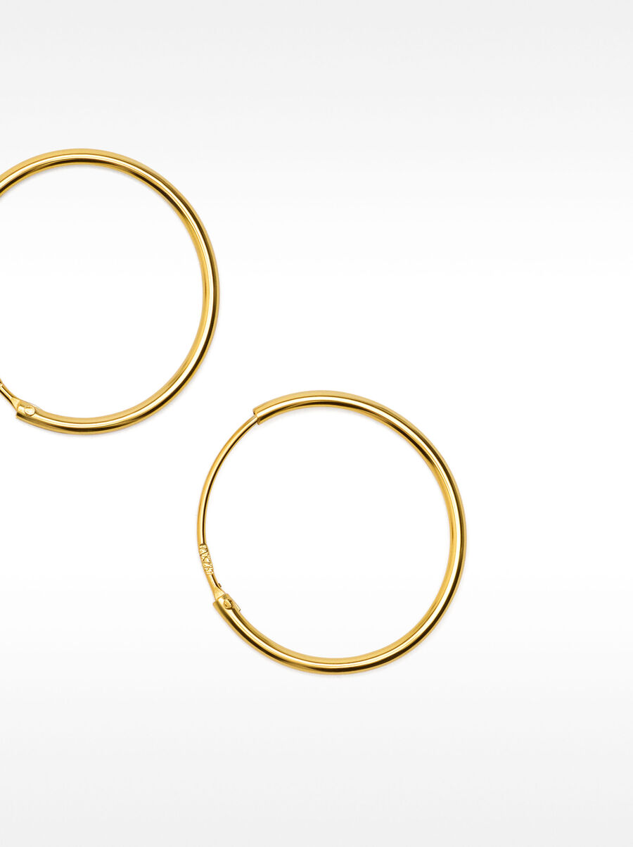 Pendiente de aro cortos de plata 925