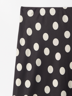 Online Exclusive - Polka Dot Skirt, Black, hi-res