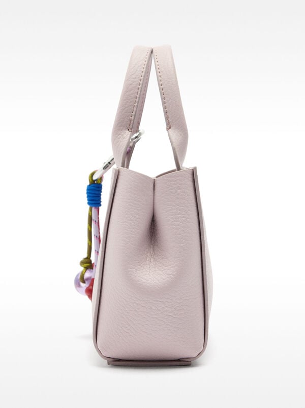 Mini tote bag with pendant