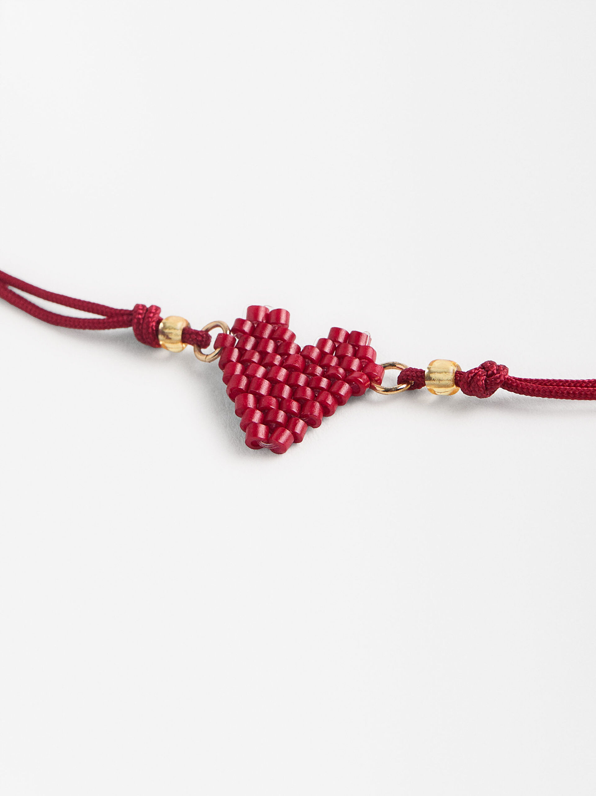 Pulsera ajustable corazón con cristales image number 1.0