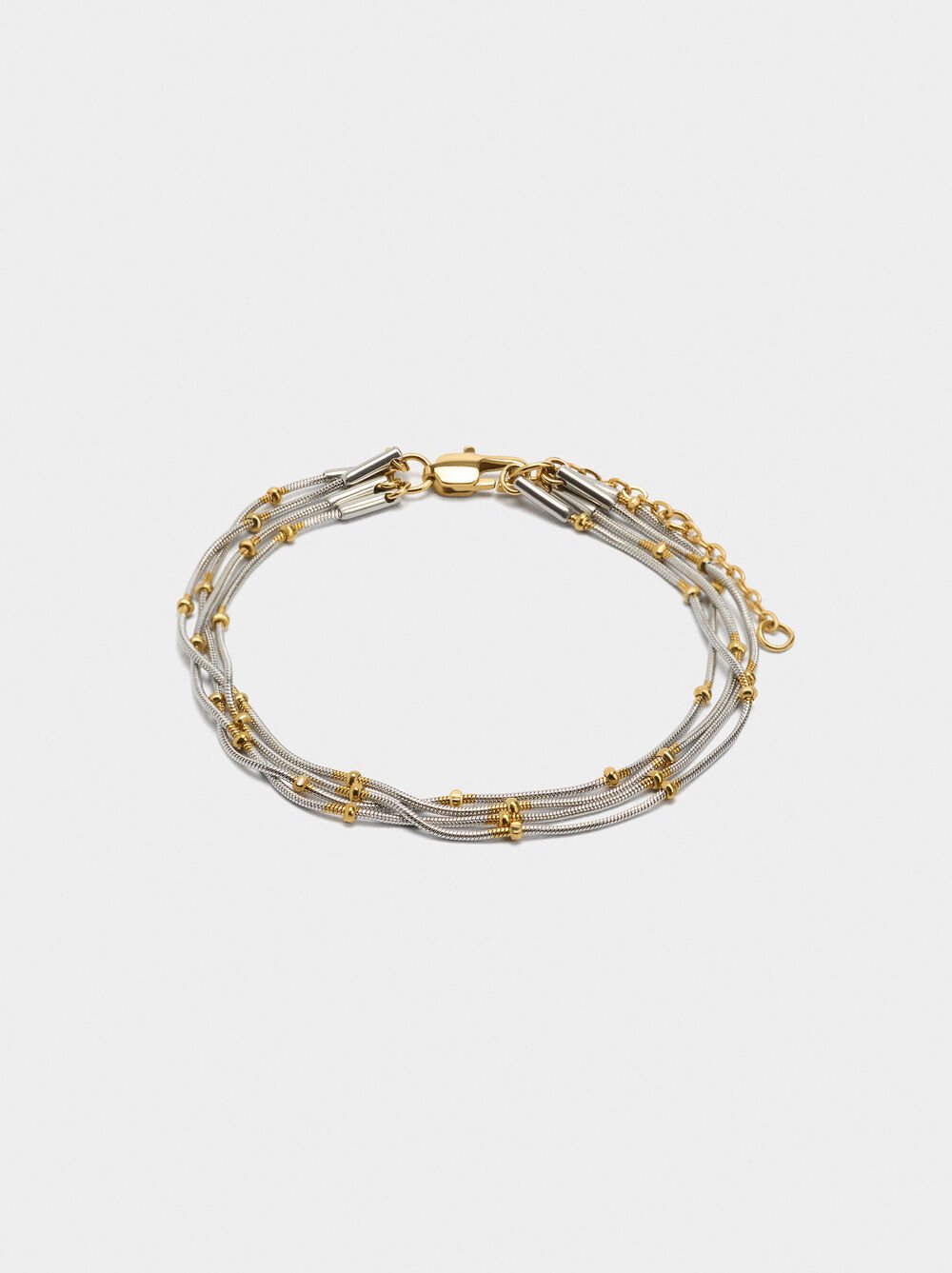 Bracelet bicolore multiple - acier inoxydable