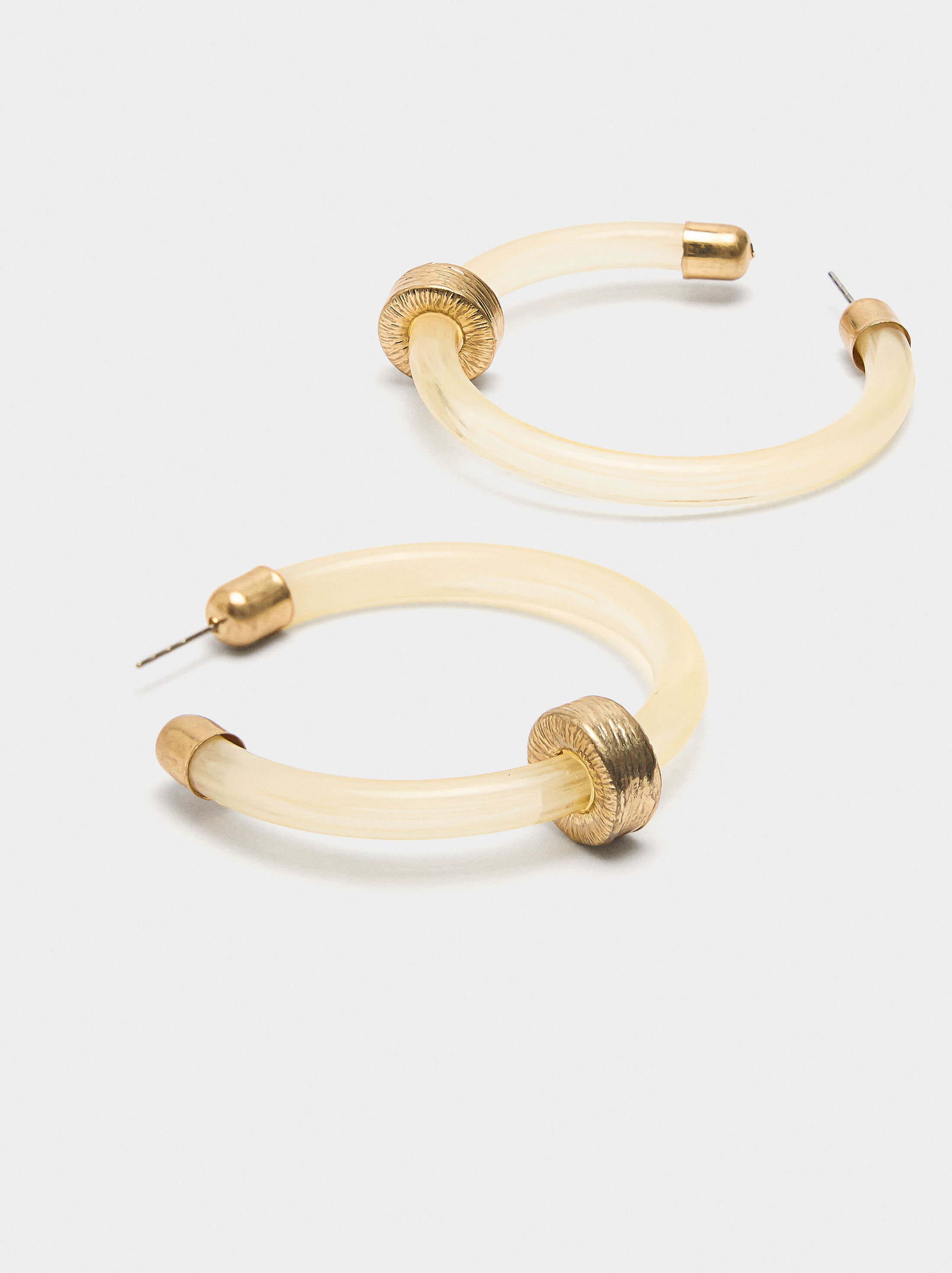 Hoop earrings with resin image number 1.0