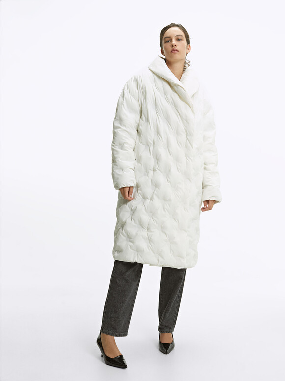 Online Exclusive - Manteau Long Rembourré, Blanc, hi-res